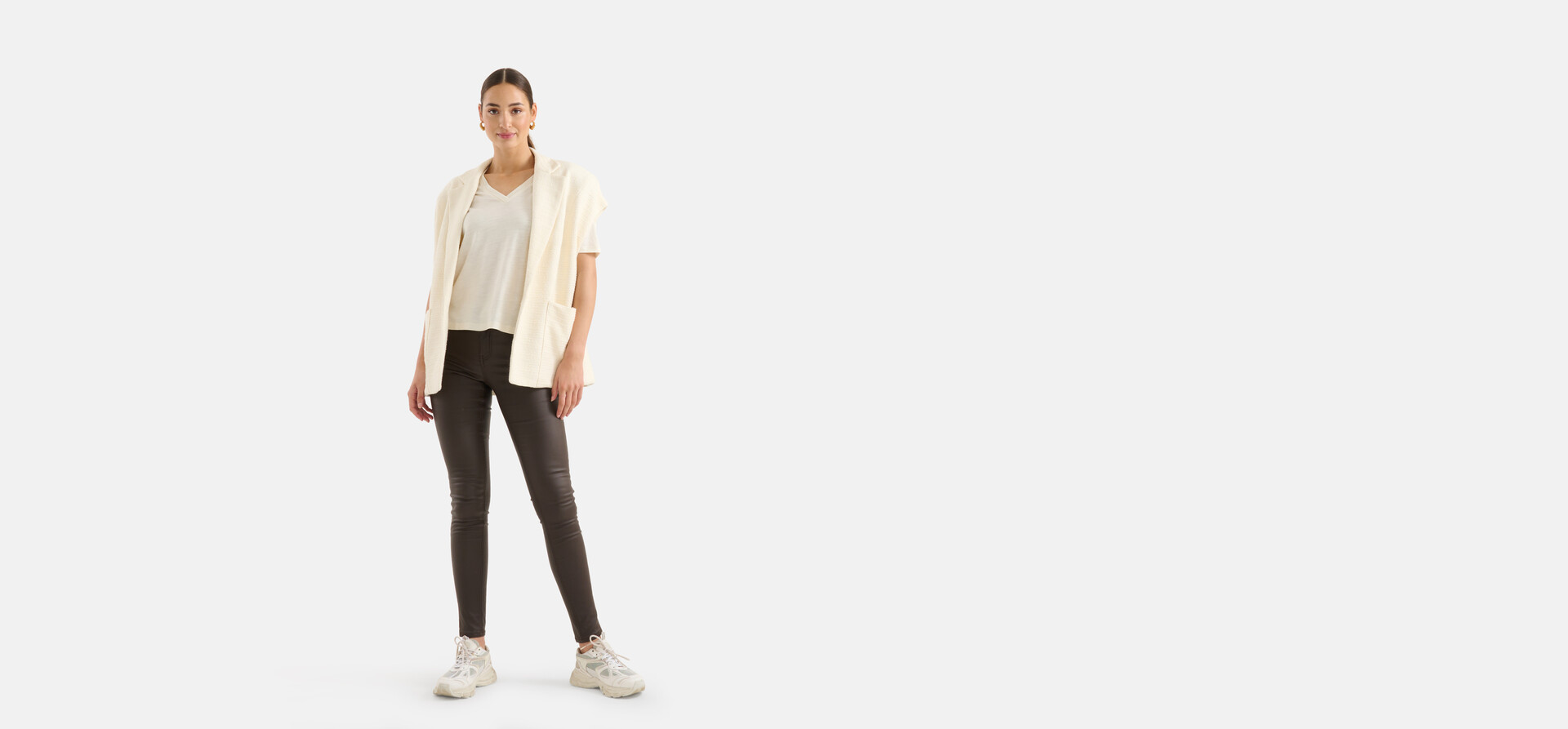 Beschichtete Hose Dunkelbraun Eksept