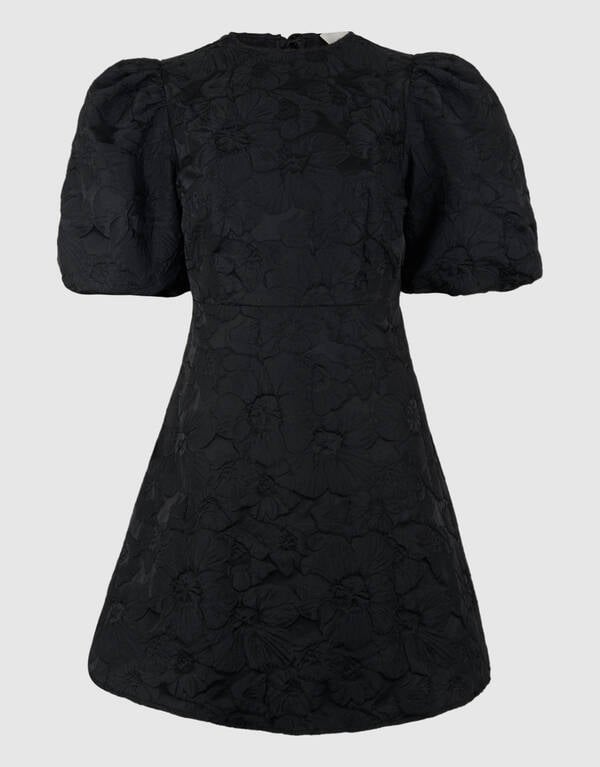 Jacquard-Minikleid mit Schleife Schwarz SHOEBY WOMEN