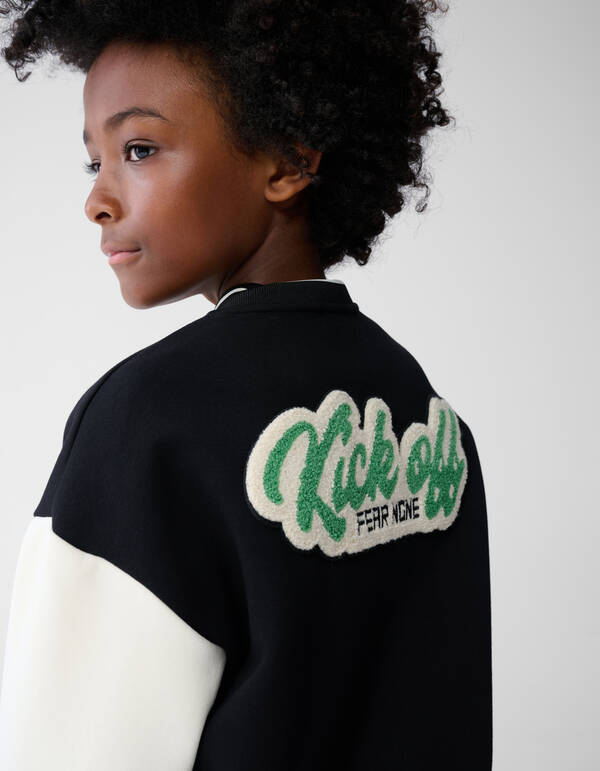 Kick Off Artwork Bomber Schwarz/Weiß SHOEBY BOYS