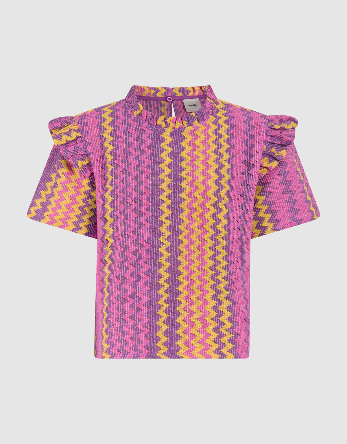 Zickzack-H&auml;keltop Rosa SHOEBY GIRLS