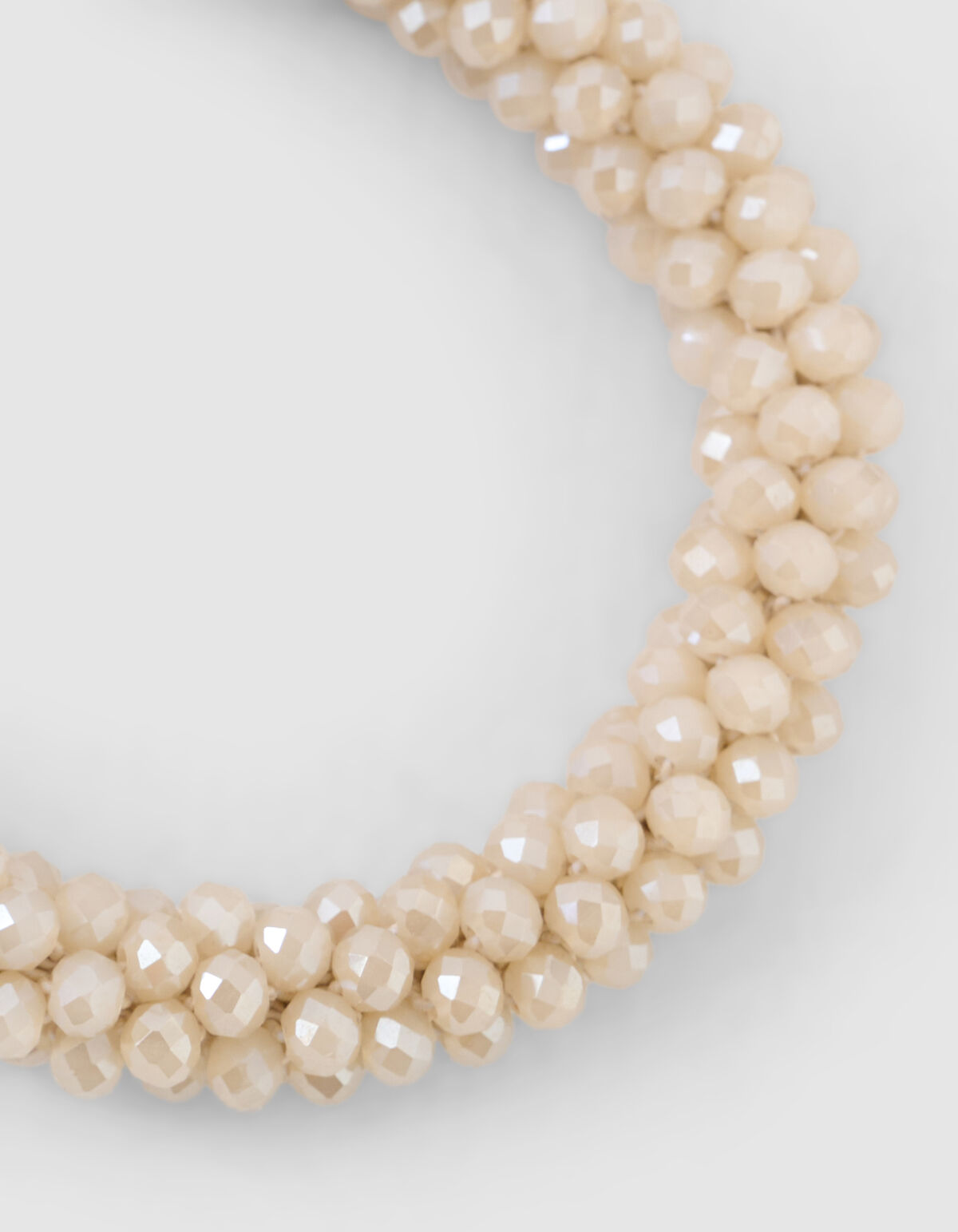 Perlenbesetzte Haarelastiek Beige SHOEBY ACCESSOIRES