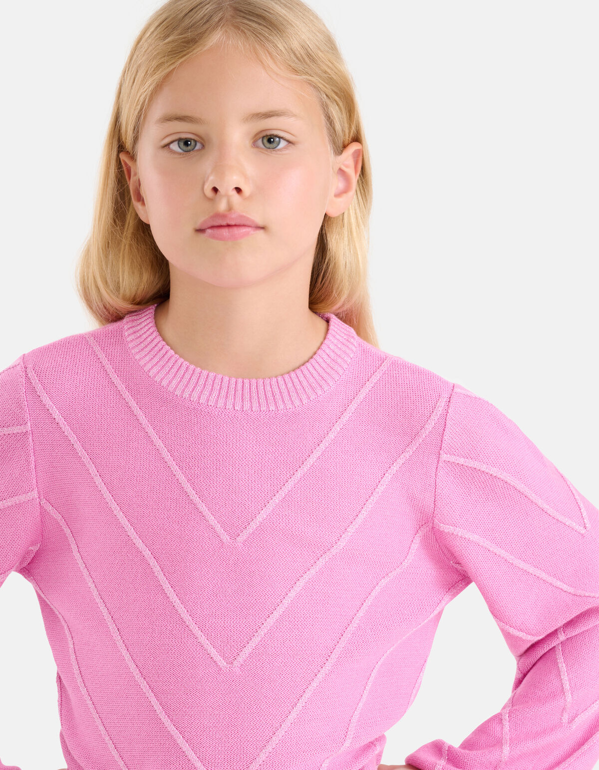 Diagonaler Glitzer-Pullover Rosa SHOEBY GIRLS