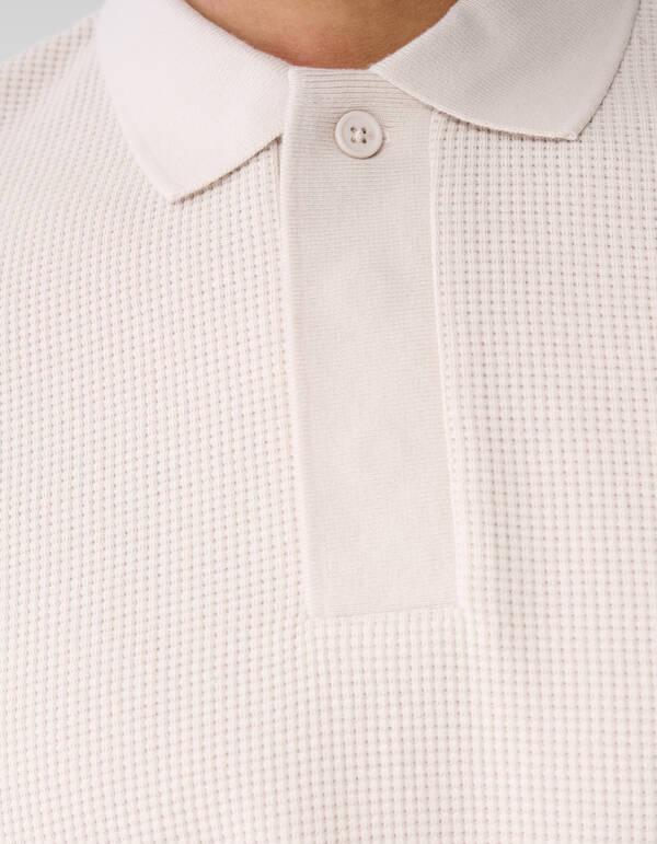 Waffel-Polo Hellgrau SHOEBY MEN