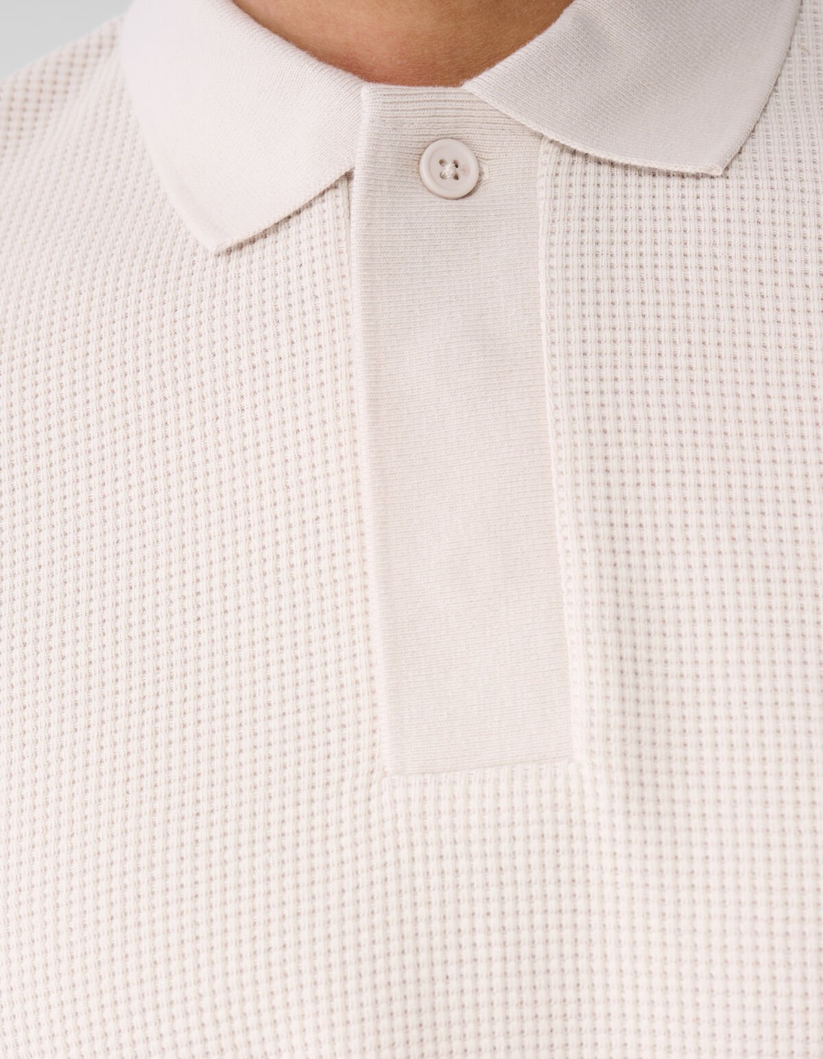 Waffel-Polo Hellgrau SHOEBY MEN