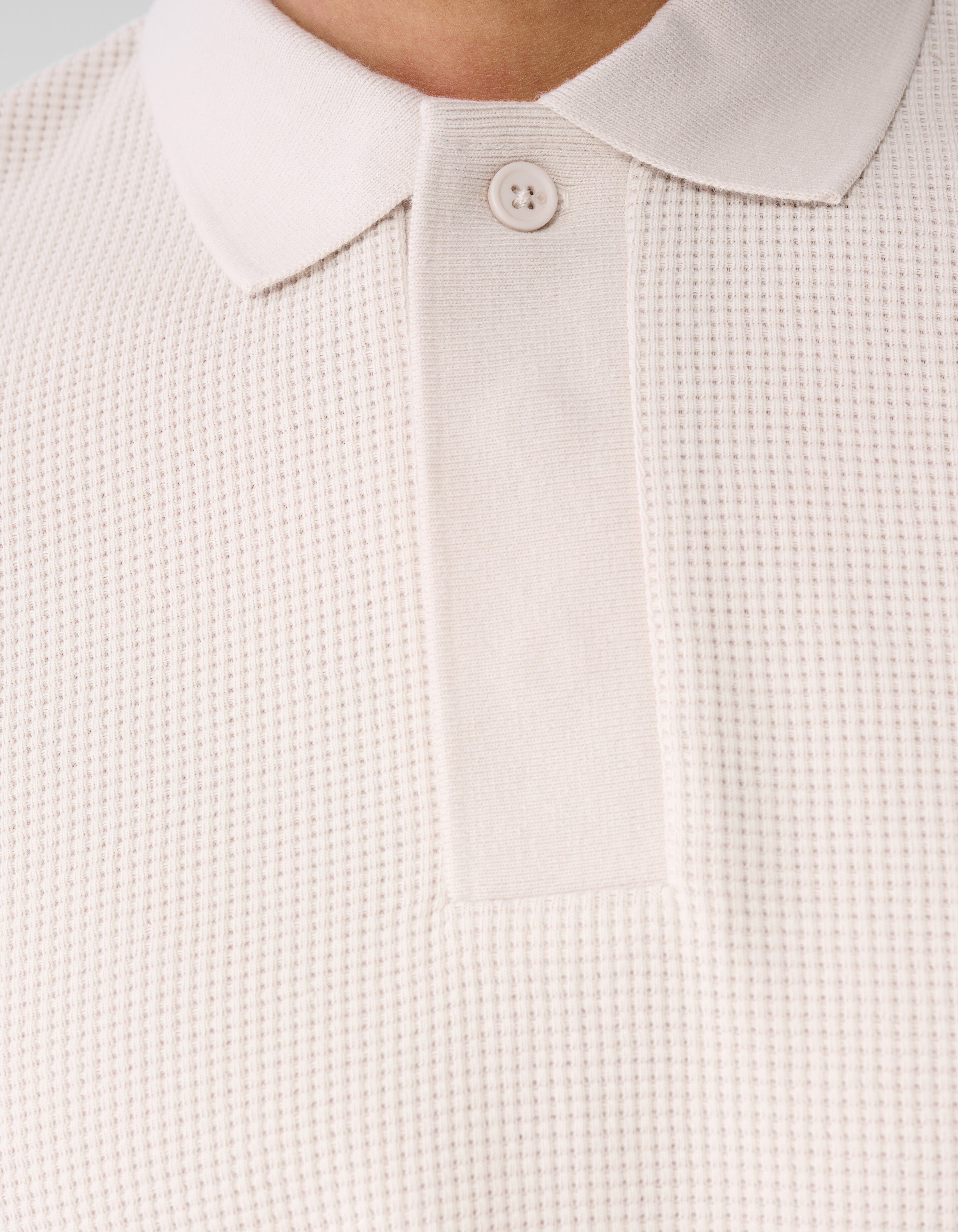 Waffel-Polo Hellgrau SHOEBY MEN