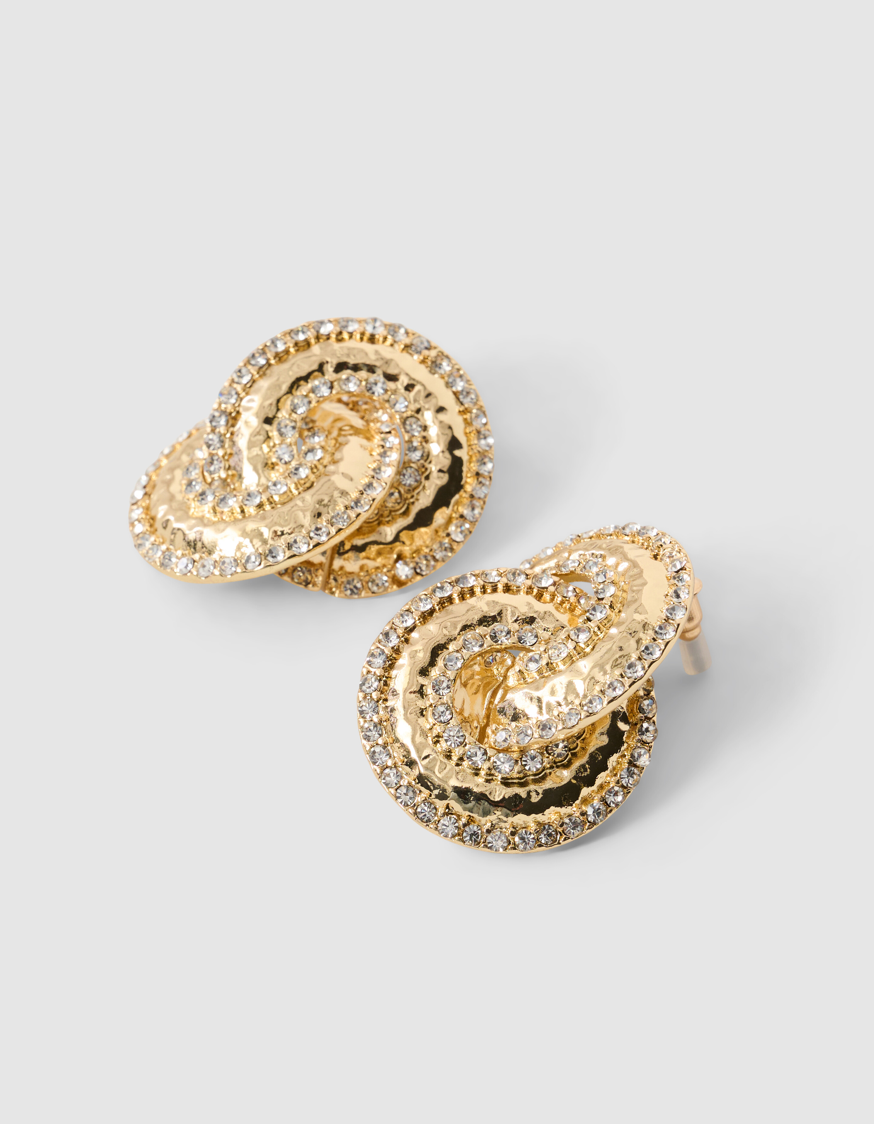 Statement-Strass-Ohrringe Gold SHOEBY ACCESSOIRES
