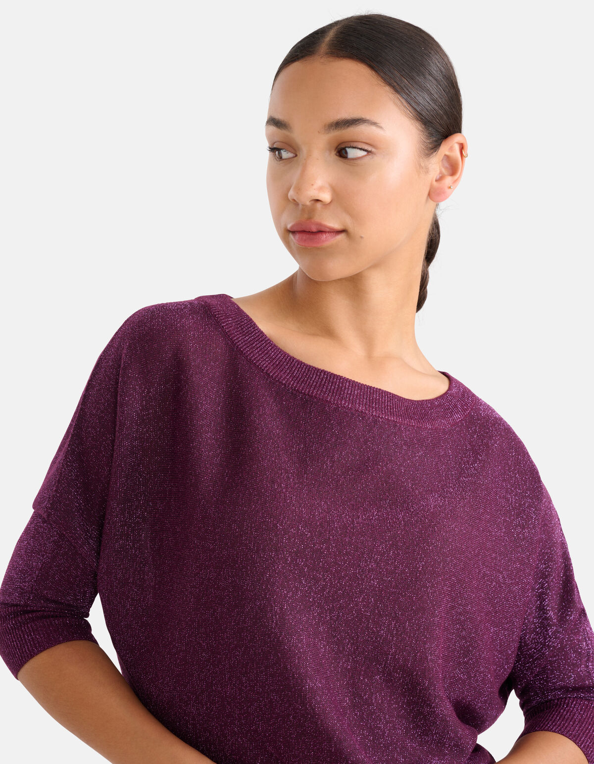 Glitzer Fledermaus Pullover Lila SHOEBY WOMEN