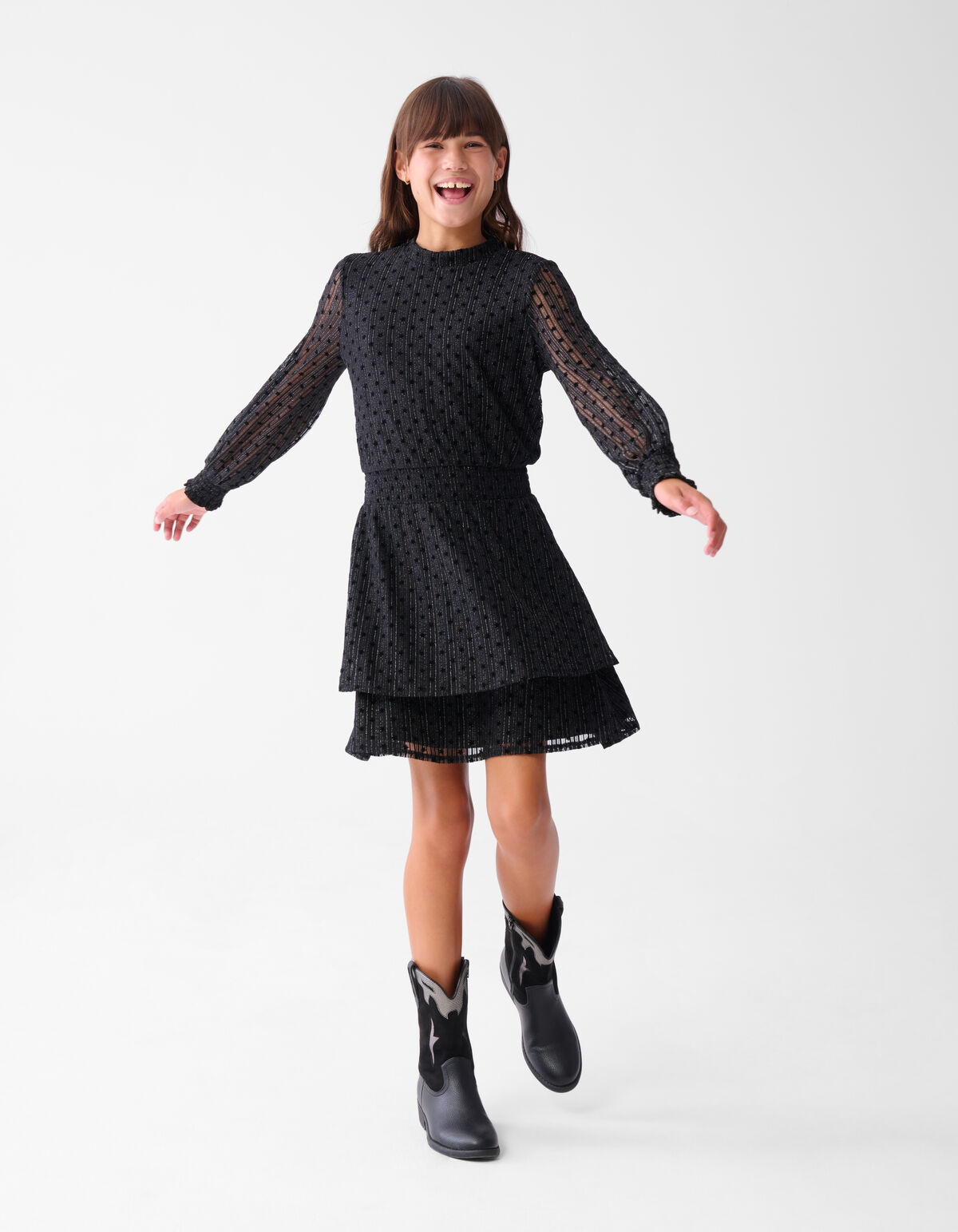 Mesh Kleid Schwarz SHOEBY GIRLS