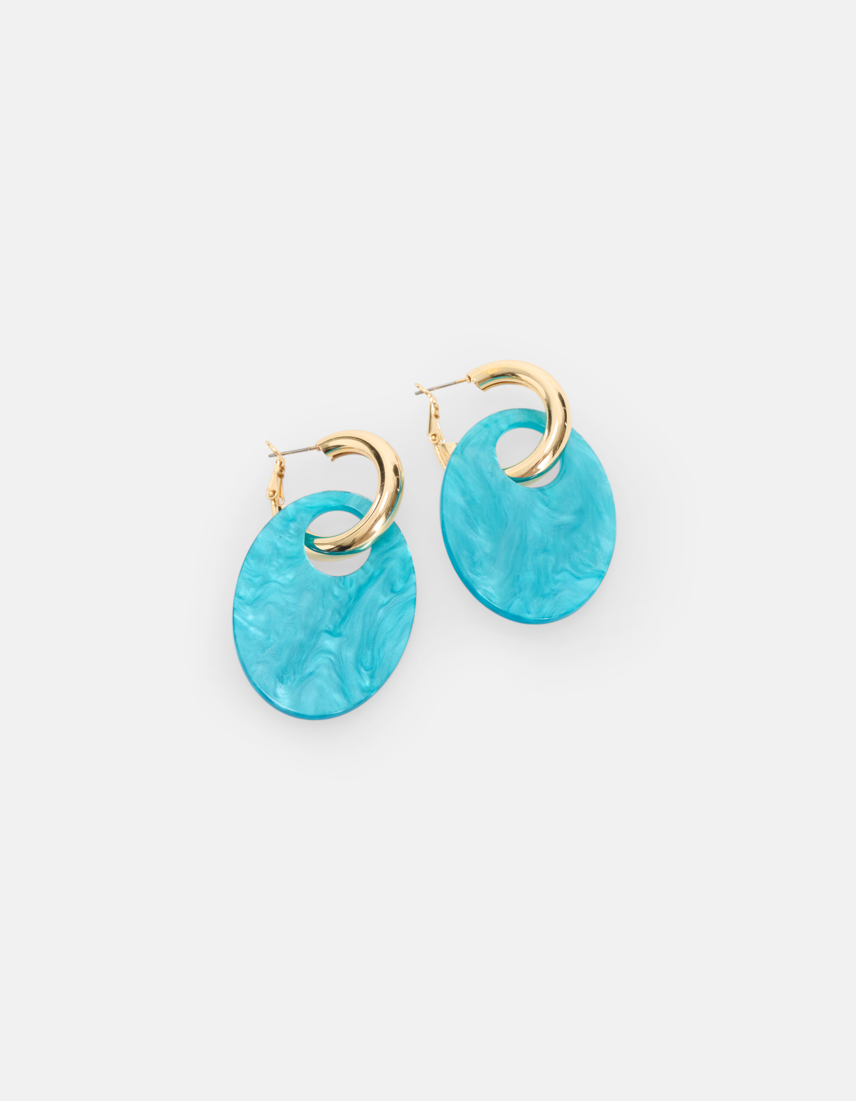Ovale Ohrringe Blau SHOEBY ACCESSOIRES