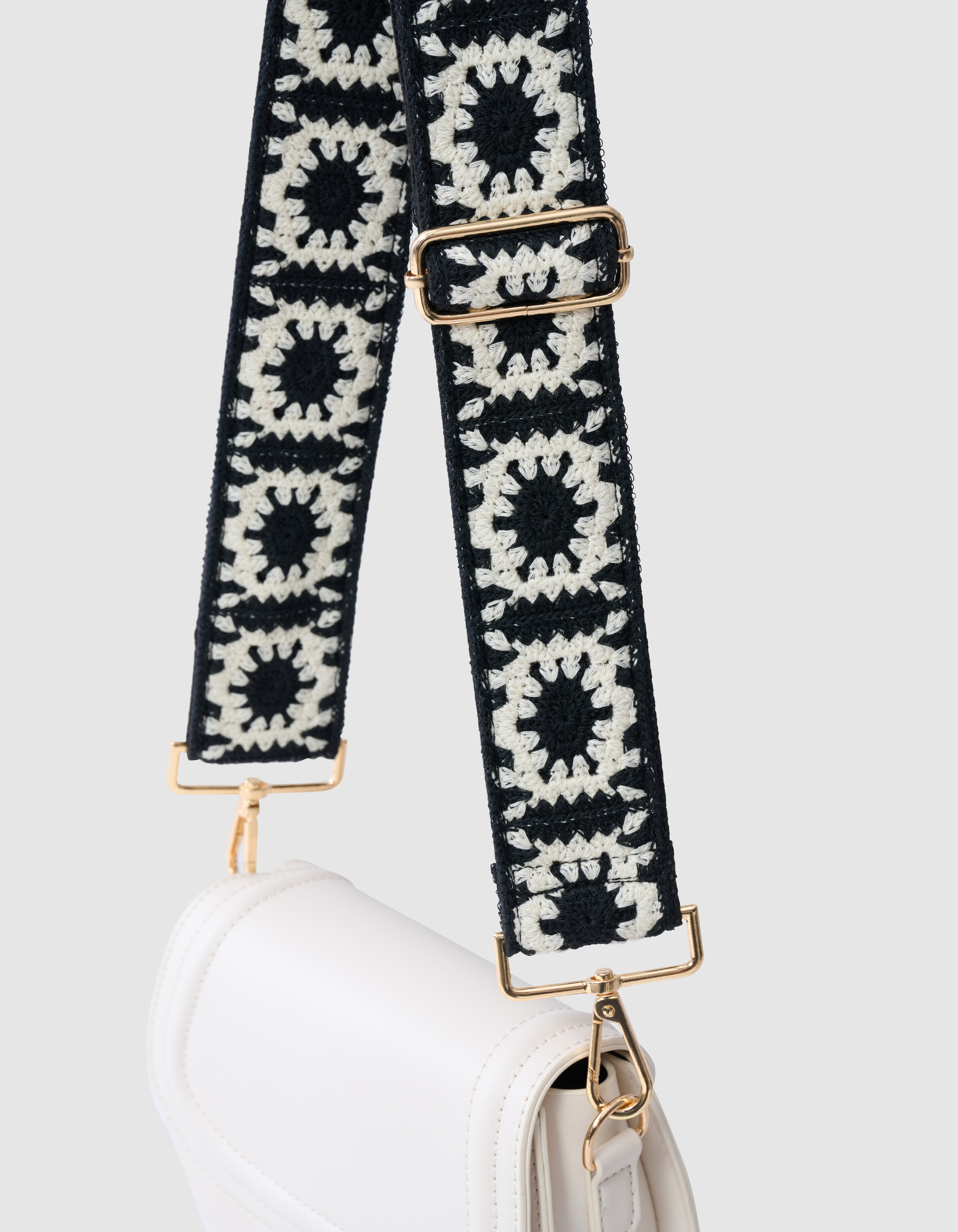 Crochet Strap Weiß/Schwarz SHOEBY ACCESSOIRES