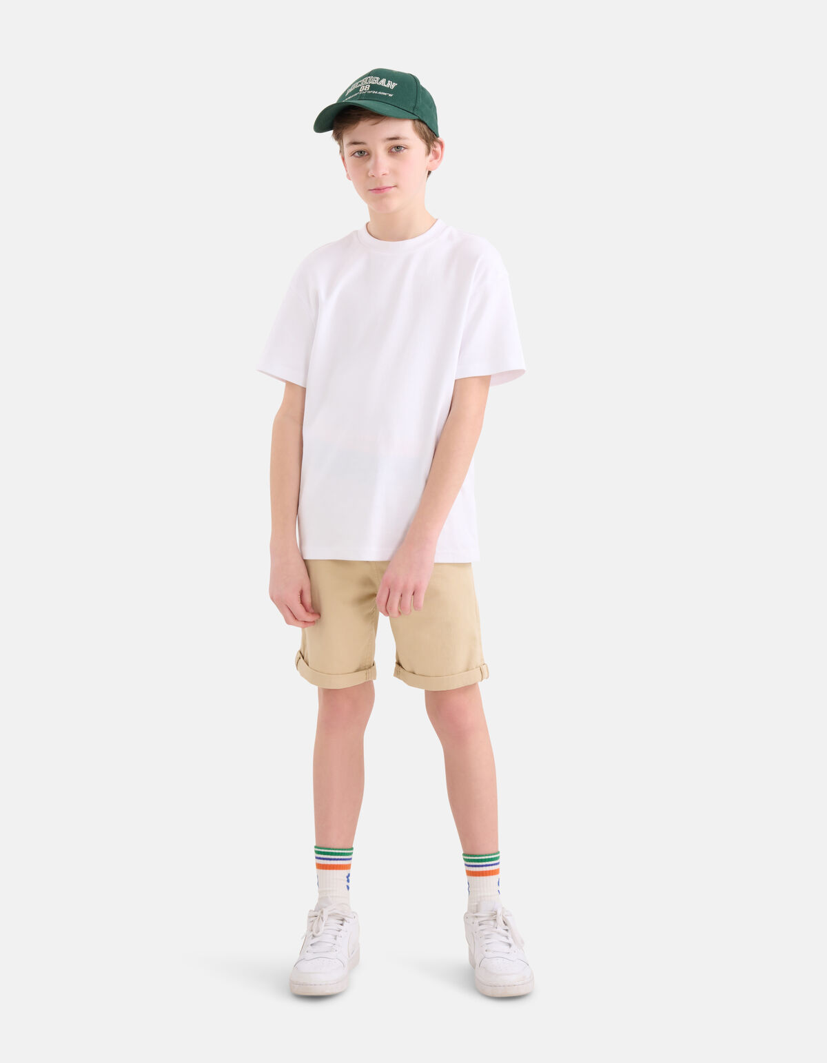 Lässige Twill-Shorts Beige SHOEBY BOYS