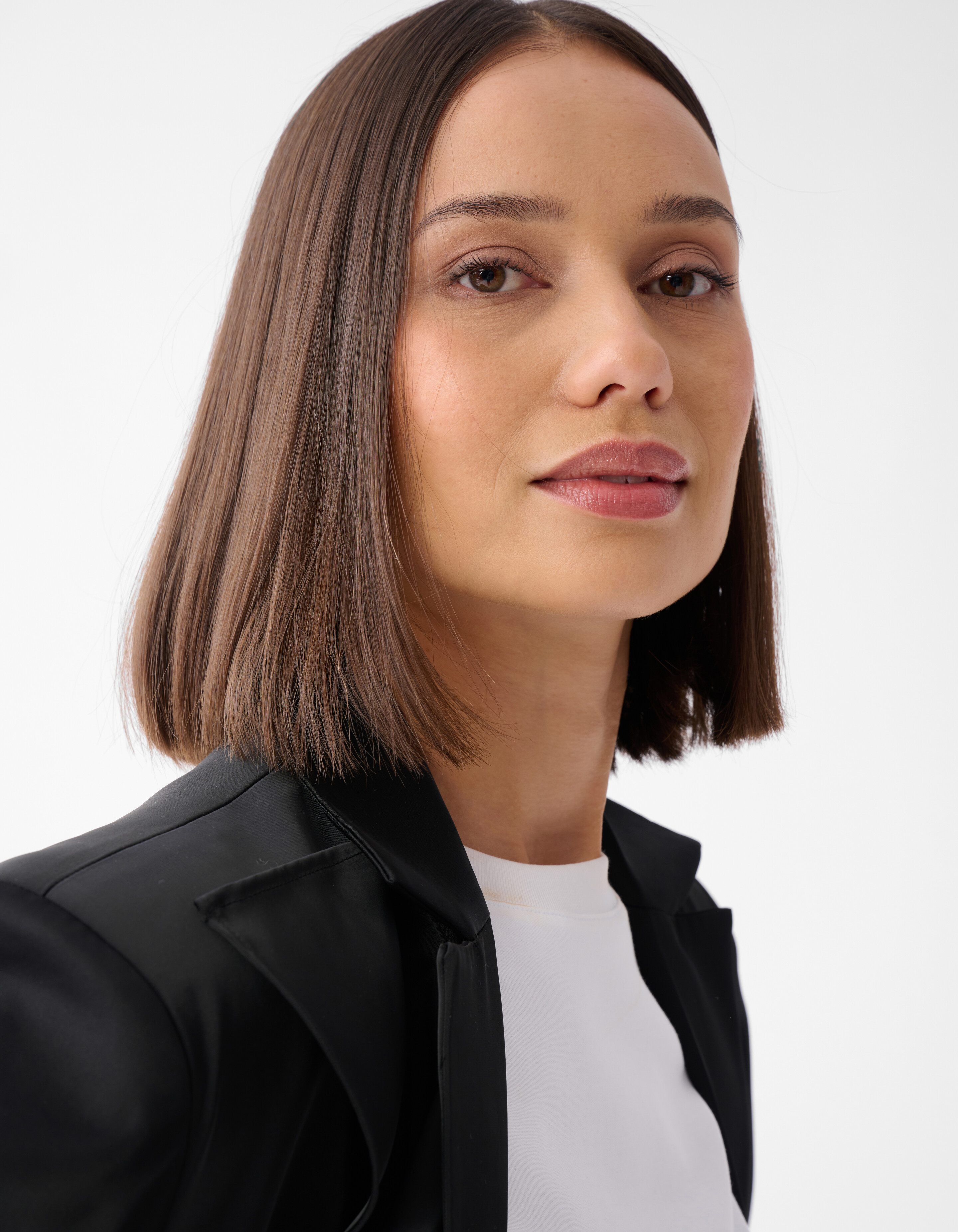 Satin Rüschenblazer Schwarz SHOEBY WOMEN