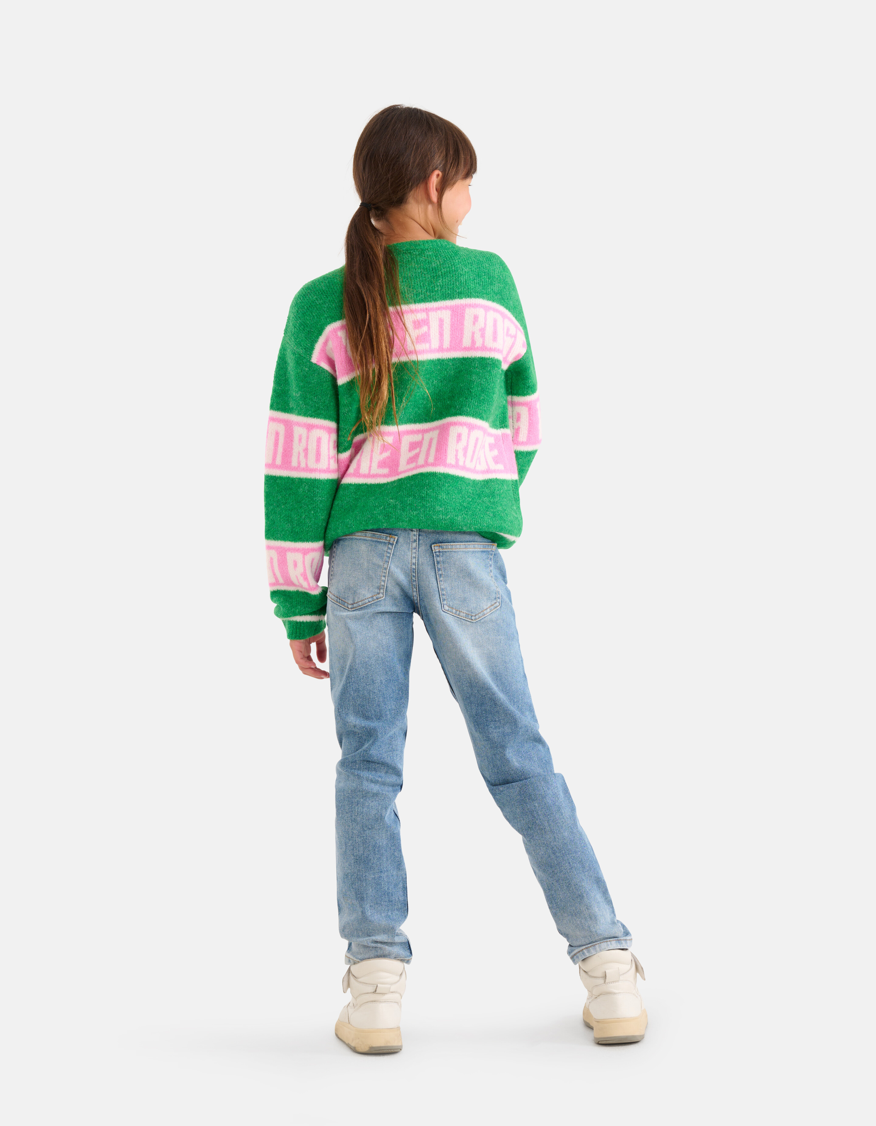 Gestreepte Trui Groen SHOEBY GIRLS