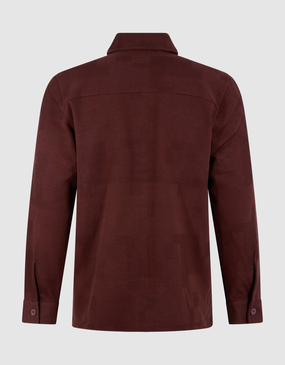 Kariertes Jacquard-Hemd Dunkelrot SHOEBY MEN