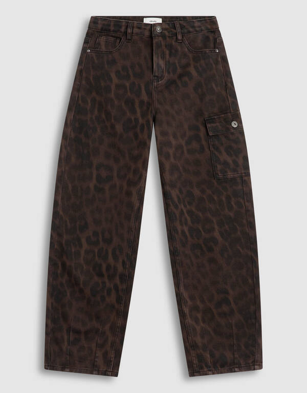 Braune Cargohose Leopardenmuster SHOEBY GIRLS