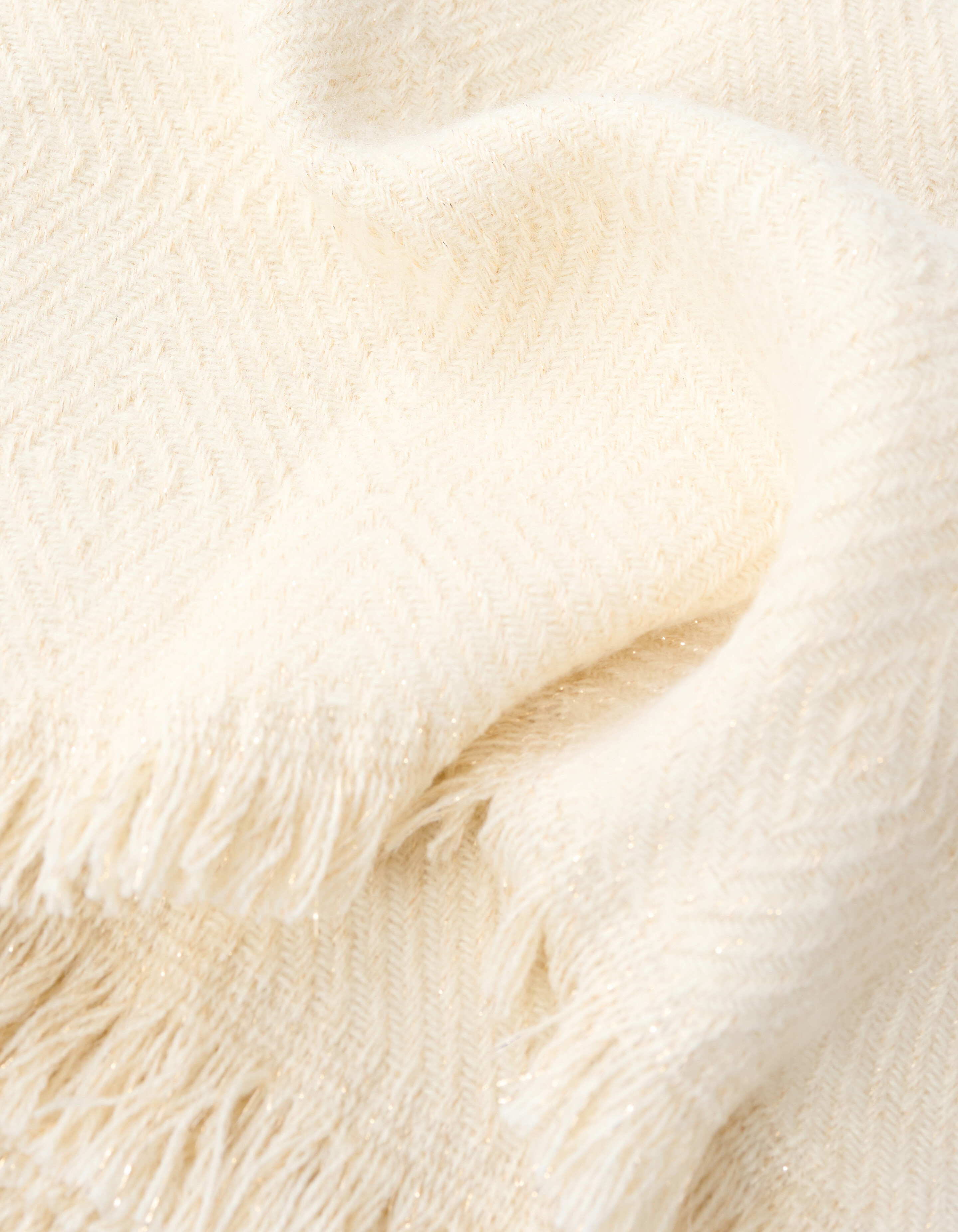 Zickzack-Lurex-Schal Beige SHOEBY ACCESSOIRES