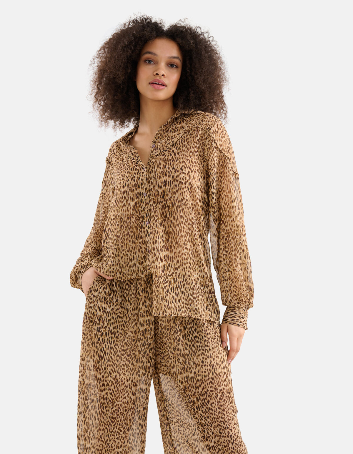 Gepardenbluse Braun SHOEBY WOMEN