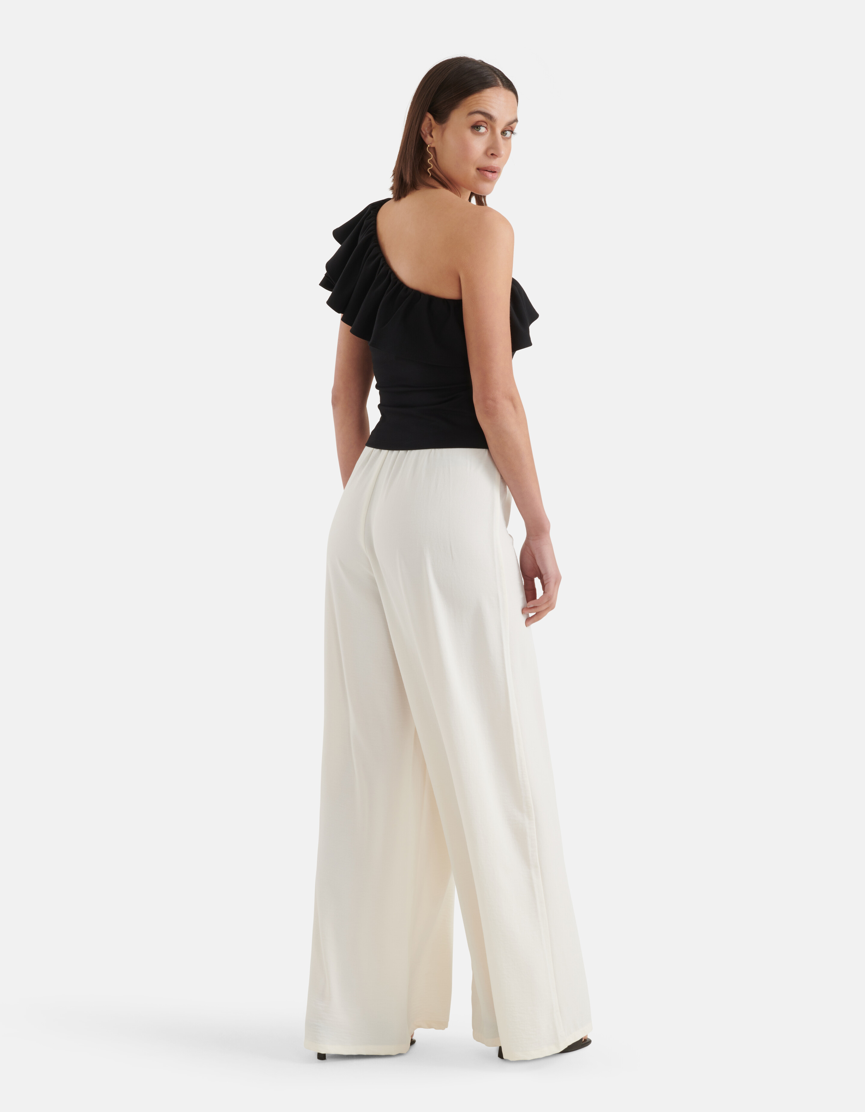 Rüschen-Top Schwarz SHOEBY WOMEN