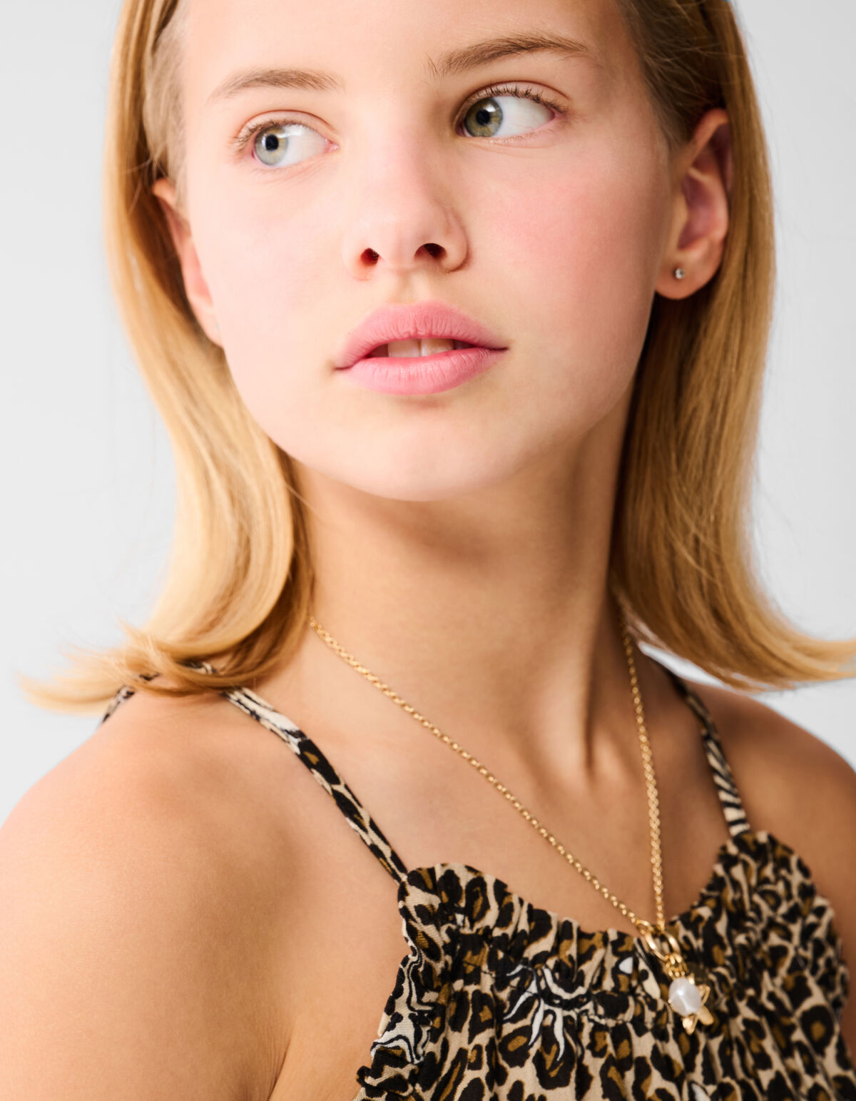 Bedrucktes Leopardenkleid Braun SHOEBY GIRLS