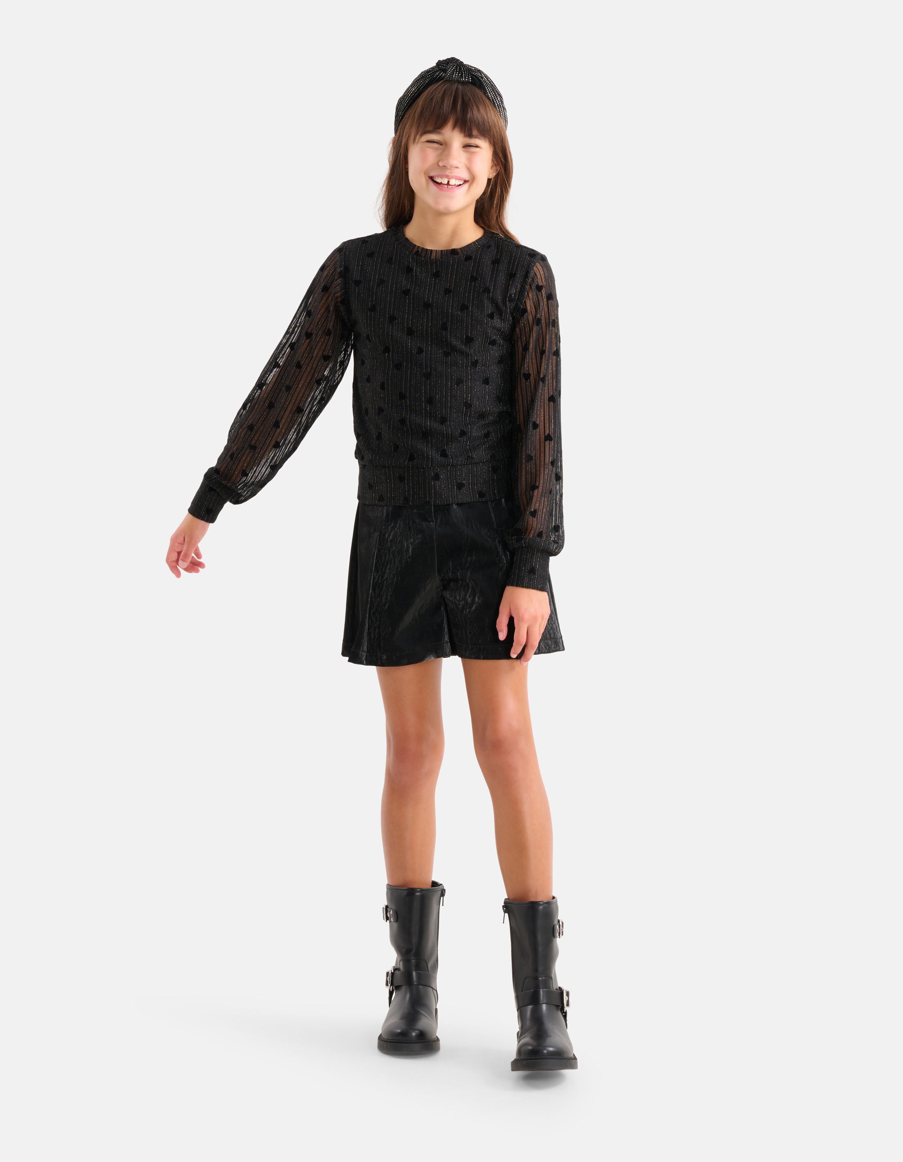 Mesh Top Schwarz SHOEBY GIRLS