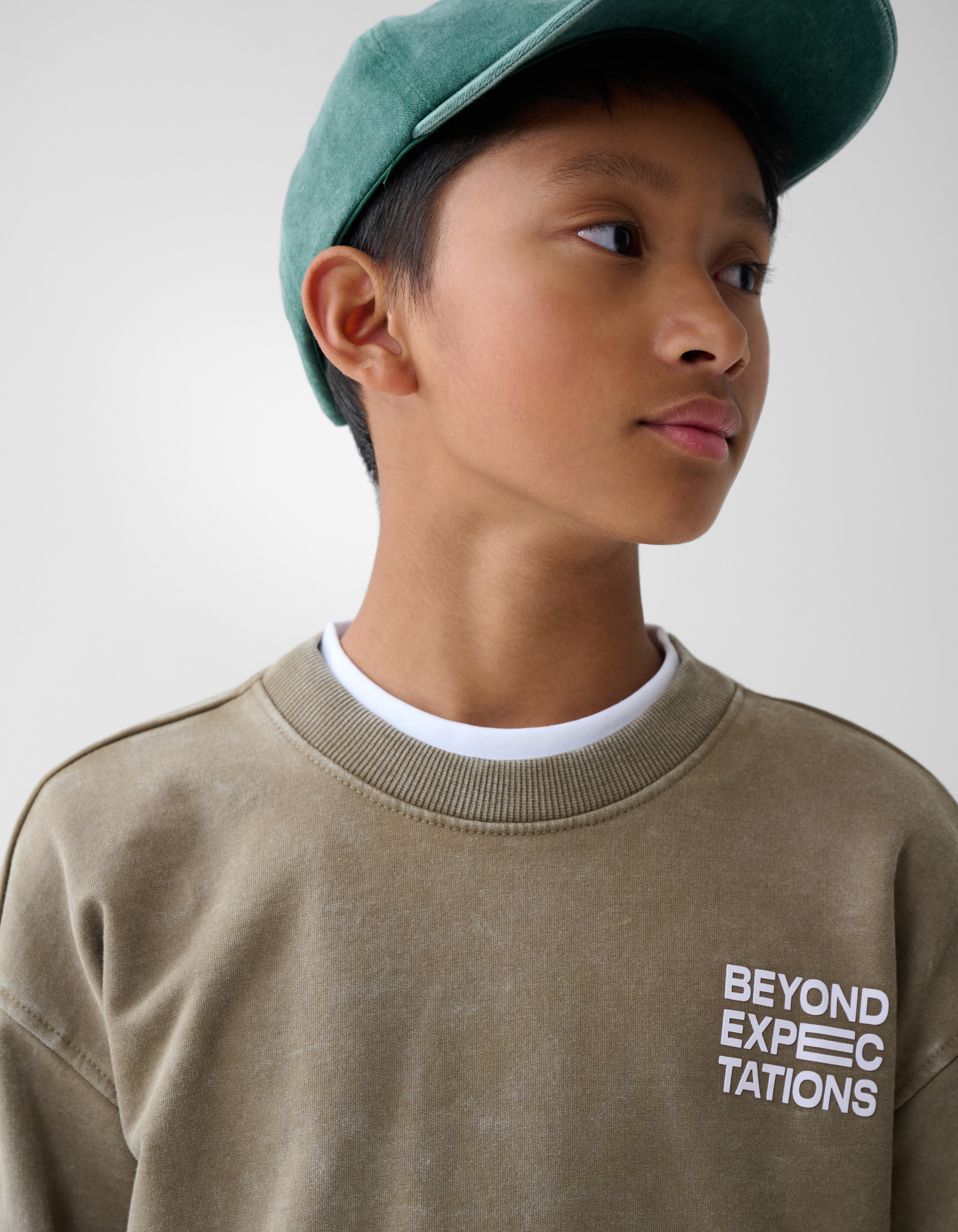 Washed Artwork Pullover Khaki SHOEBY BOYS