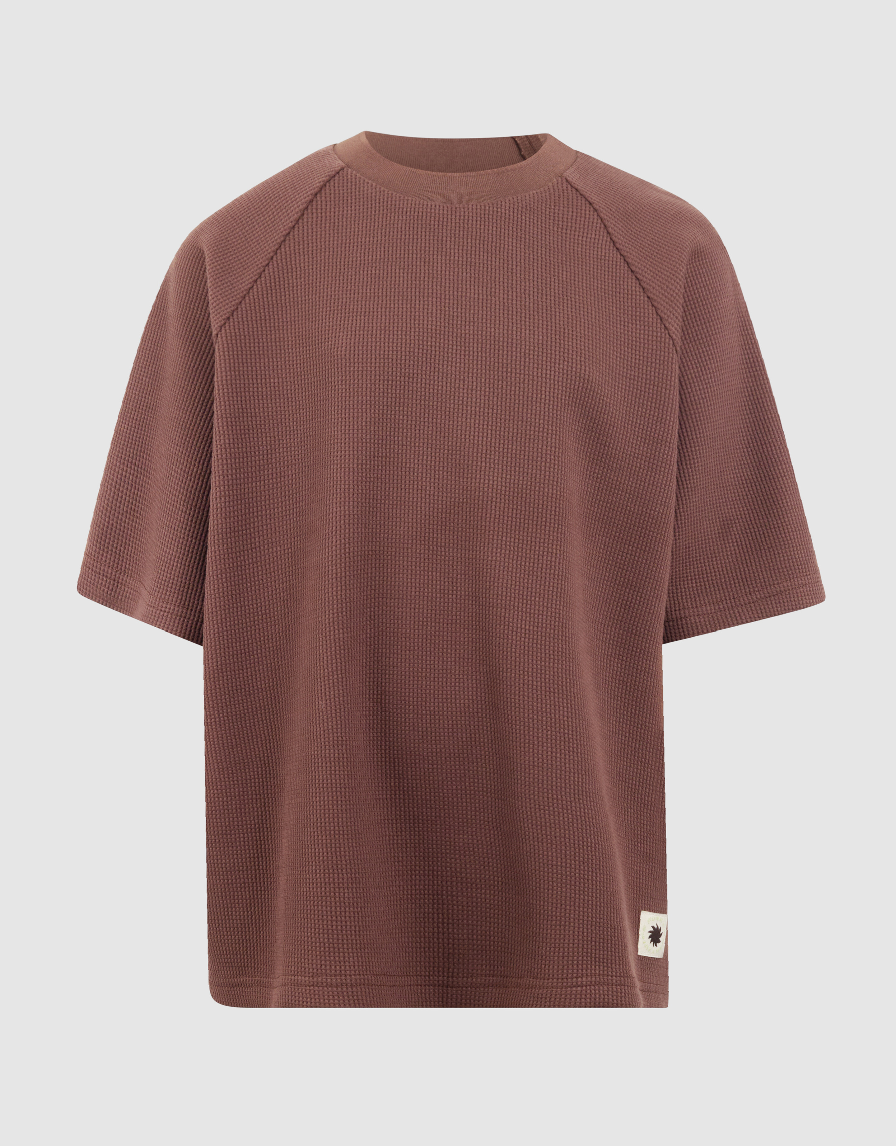 Waffelstruktur T-Shirt Dunkelbraun SHOEBY BOYS