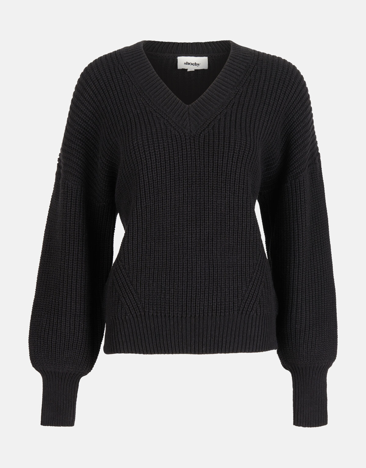 Pullover mit V-Ausschnitt Schwarz SHOEBY WOMEN