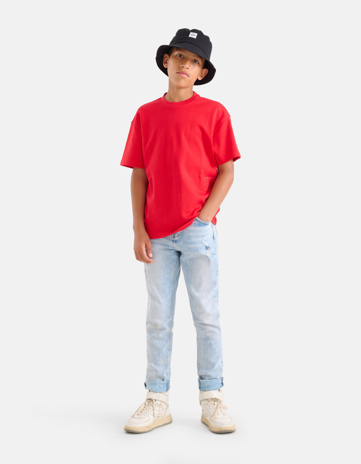 Schweres Basic-T-Shirt Rot SHOEBY BOYS