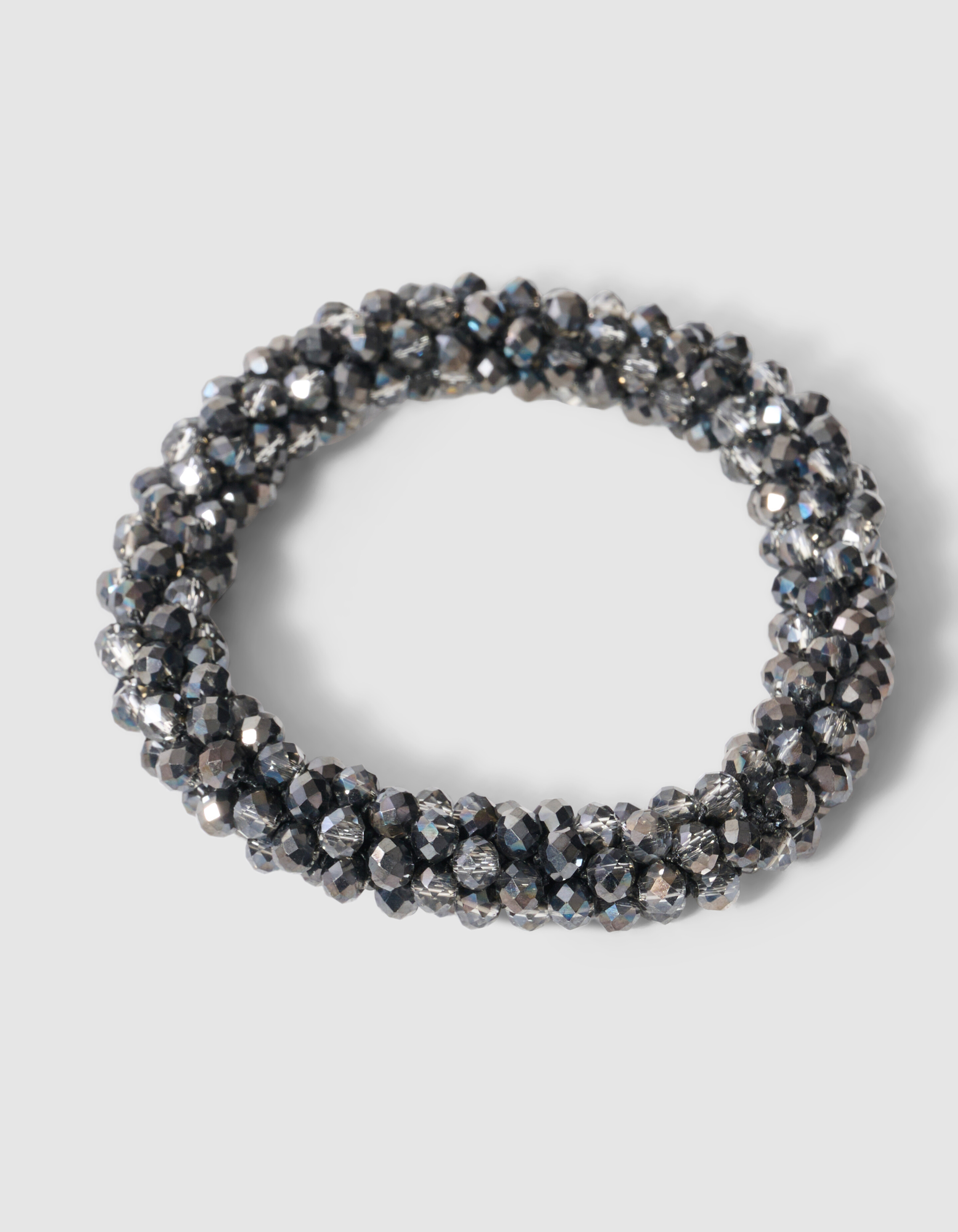 Beaded Elastische Armband Silber SHOEBY ACCESSOIRES