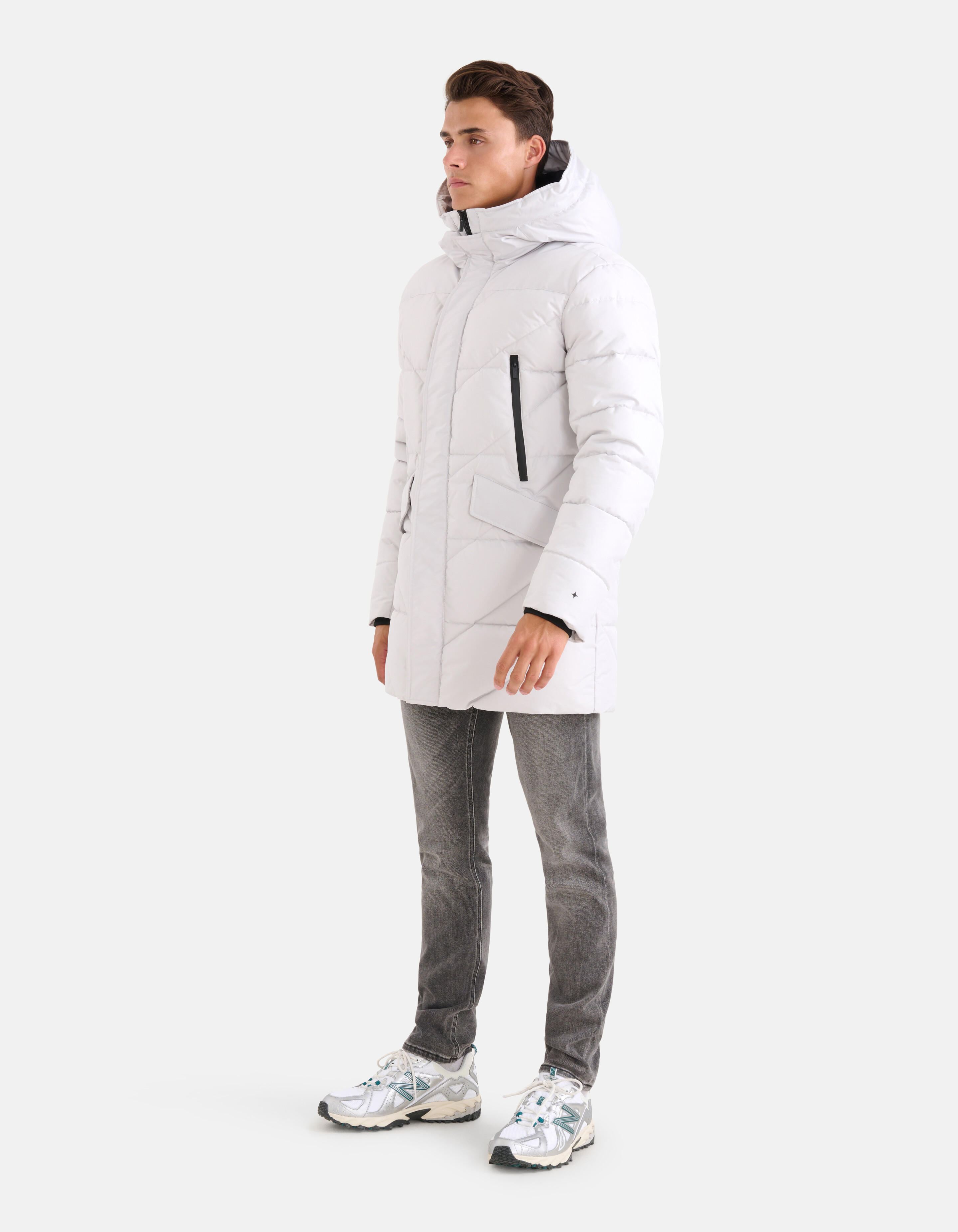 Steppjacke Hellgrau SHOEBY MEN