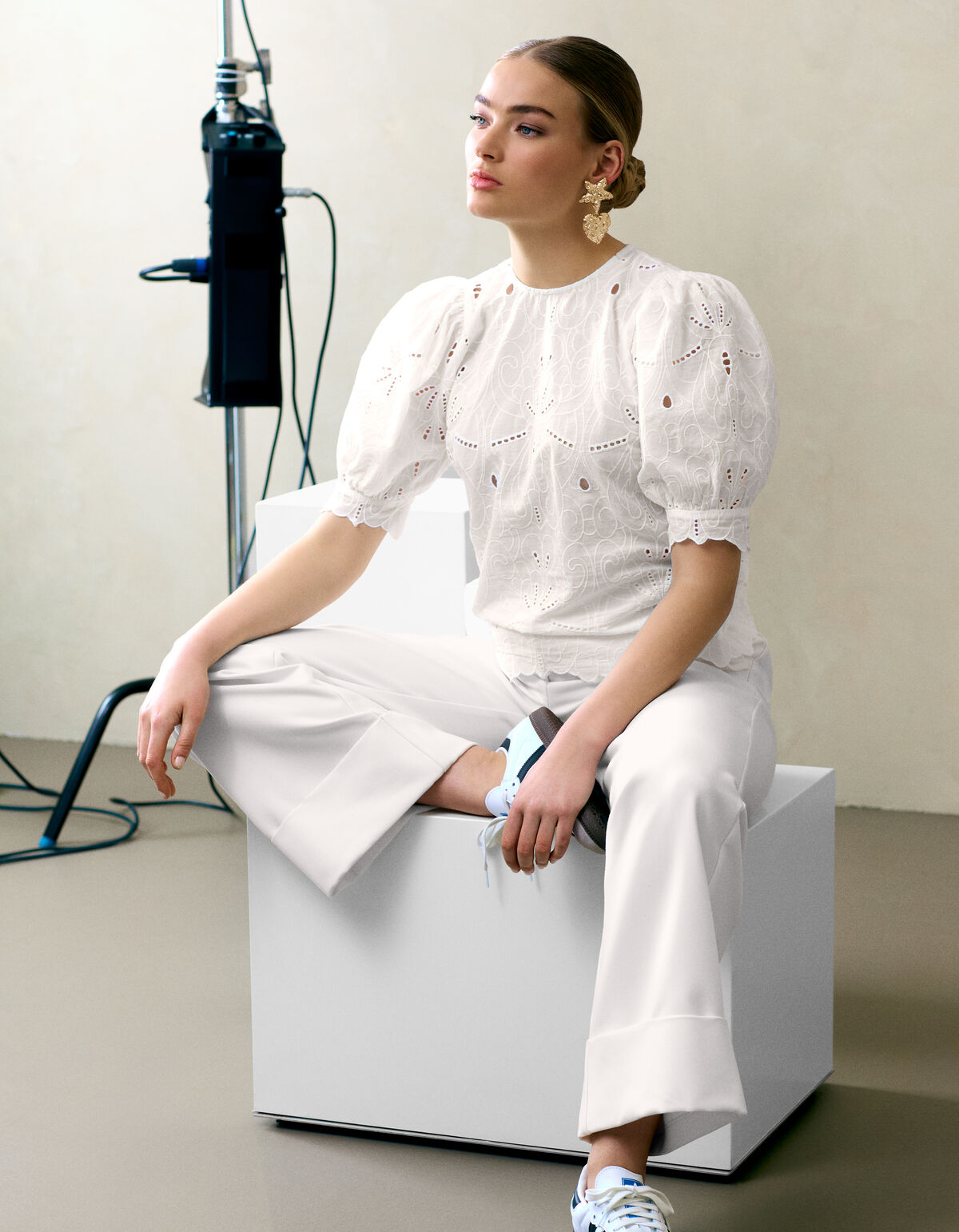 Besticktes Top Off White SHOEBY WOMEN