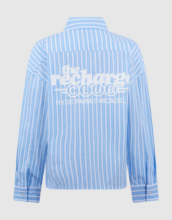 Stripe Artwork Hemd Hellblau SHOEBY BOYS