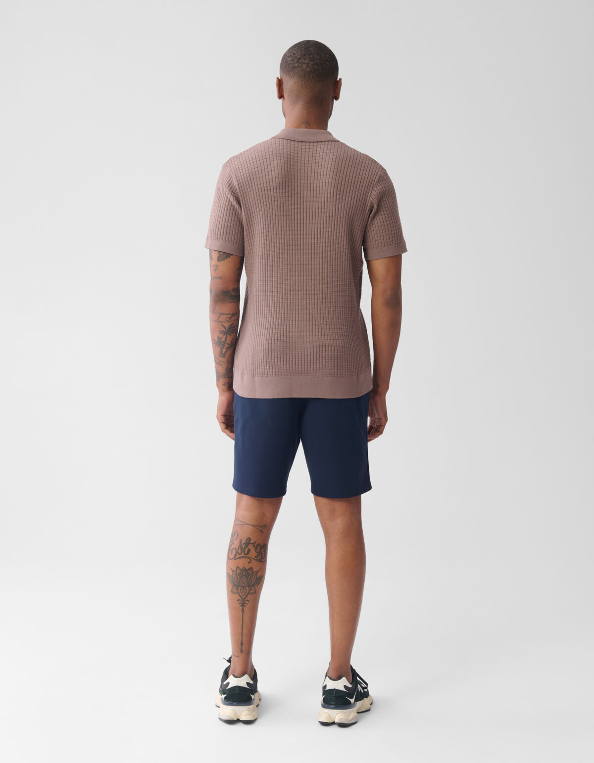 Half Zip Polo Hellbraun SHOEBY MEN