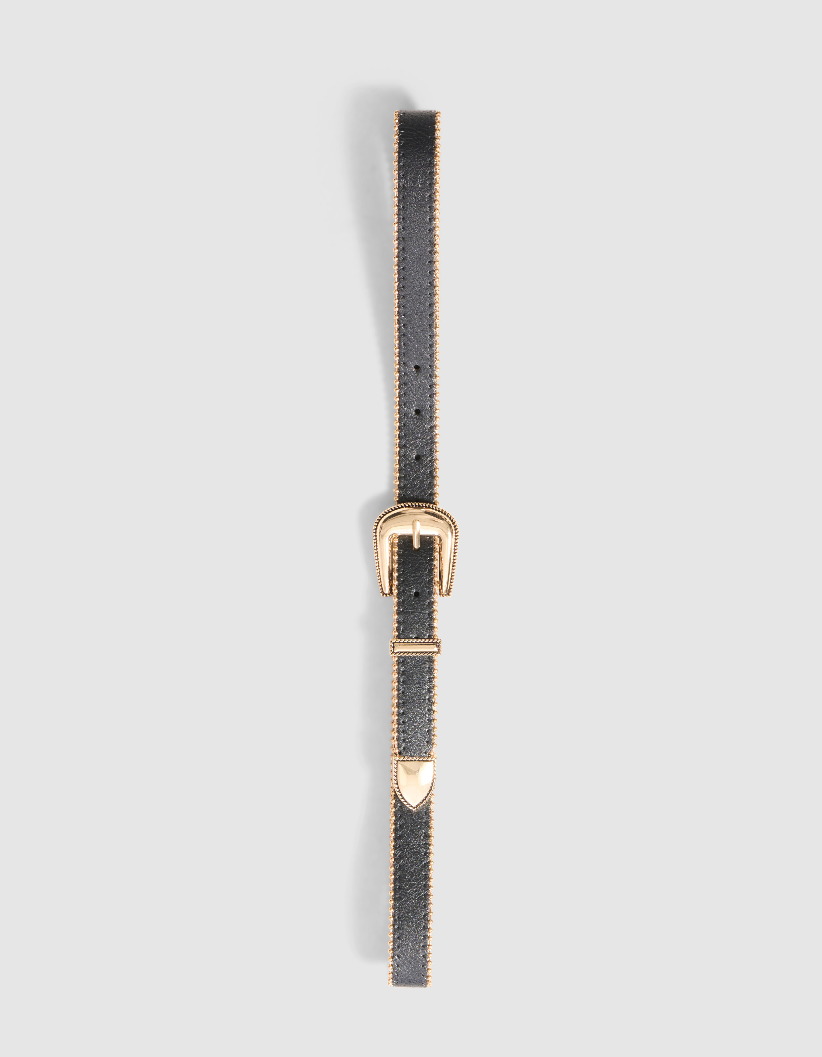 Ball Chain G&uuml;rtel Schwarz/Gold SHOEBY ACCESSOIRES