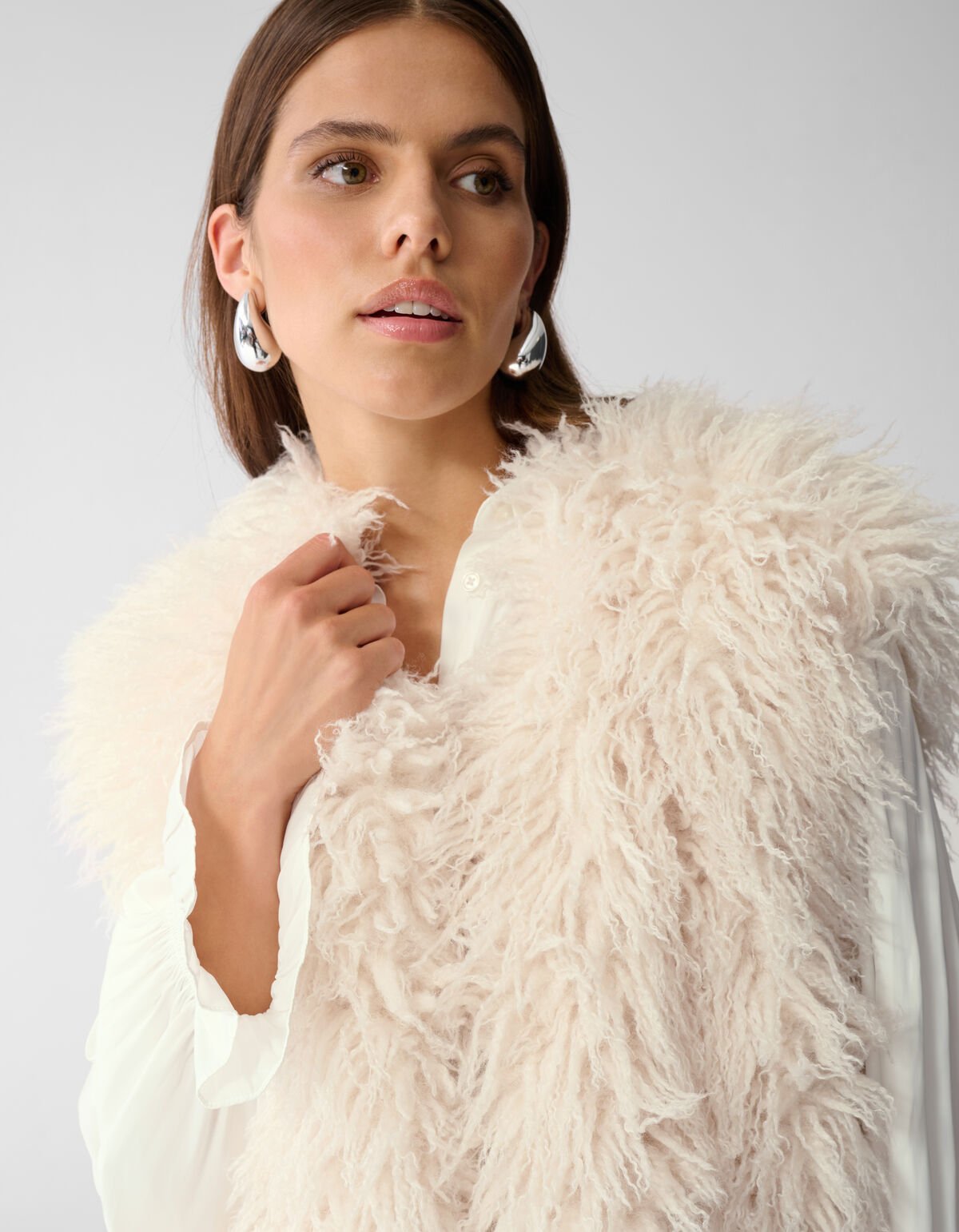 Oversized Teddy-Weste Gebrochen Weiß von Mieke SHOEBY WOMEN