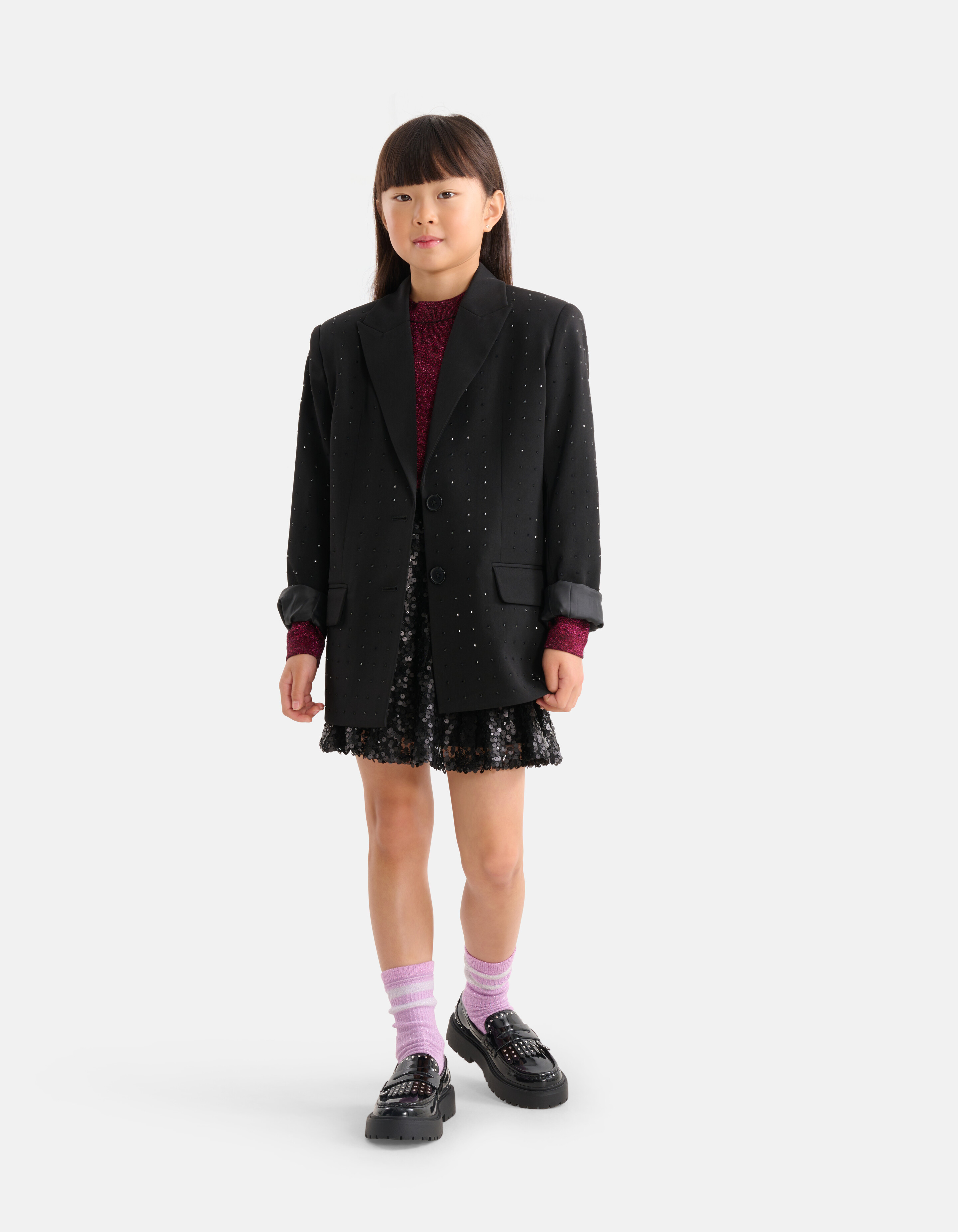 Strassbesetzter Blazer Schwarz von Nicolette SHOEBY GIRLS