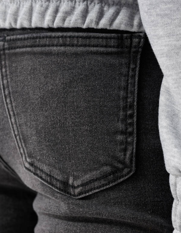 Flared Denim Jeans Schwarz SHOEBY GIRLS