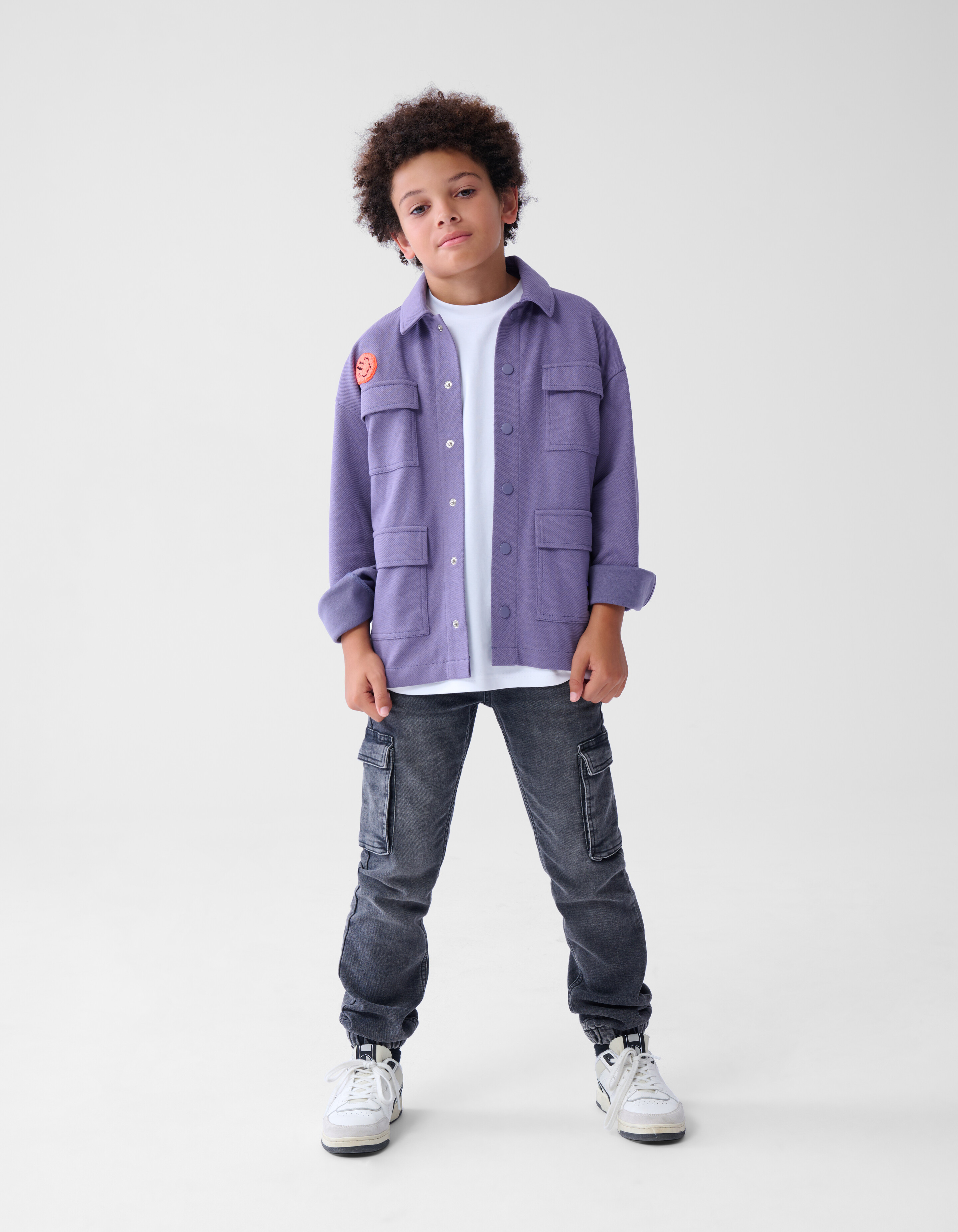 Patch Überhemd Lila SHOEBY BOYS