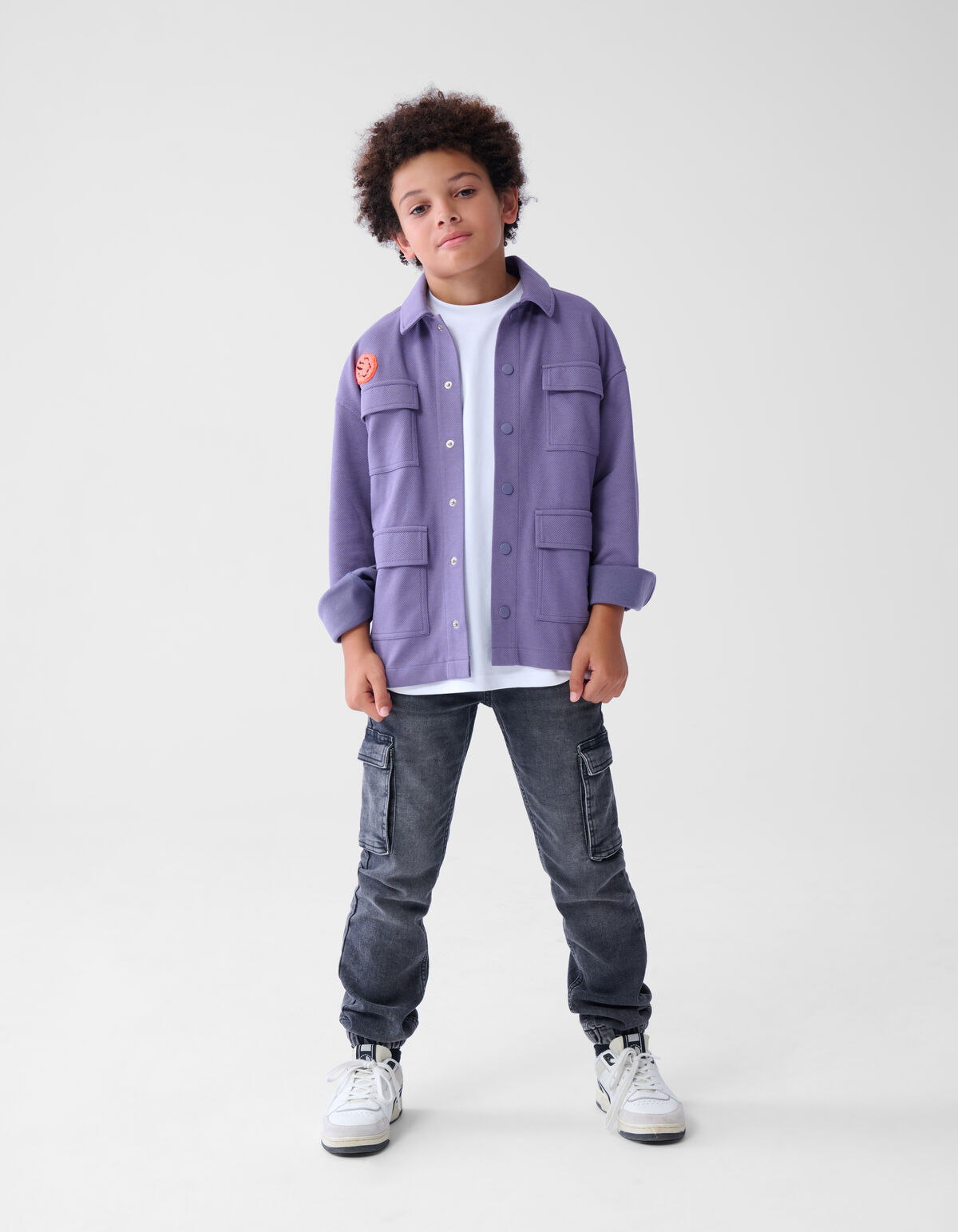 Patch Überhemd Lila SHOEBY BOYS