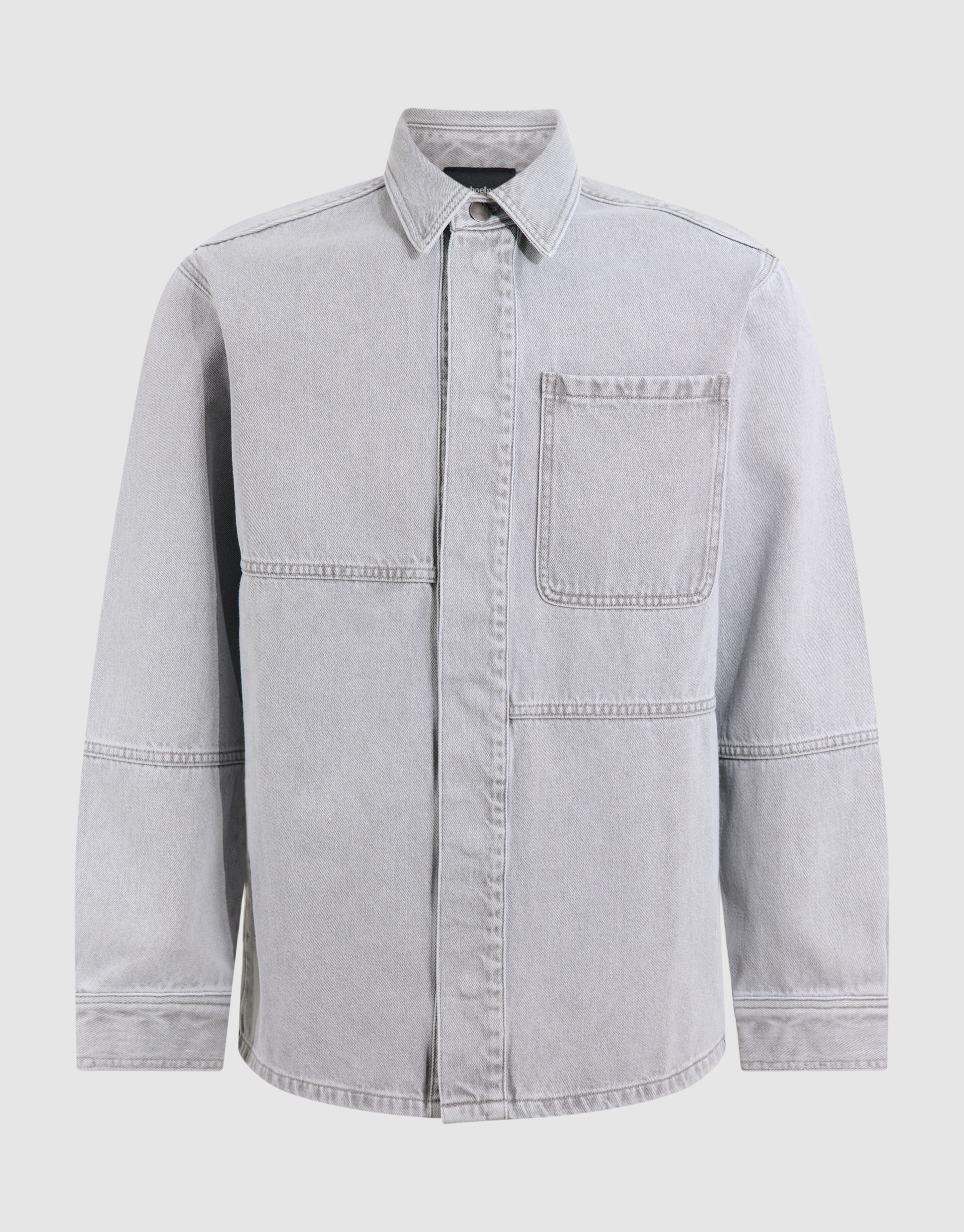 Patched Denim Überhemd Grau SHOEBY MEN