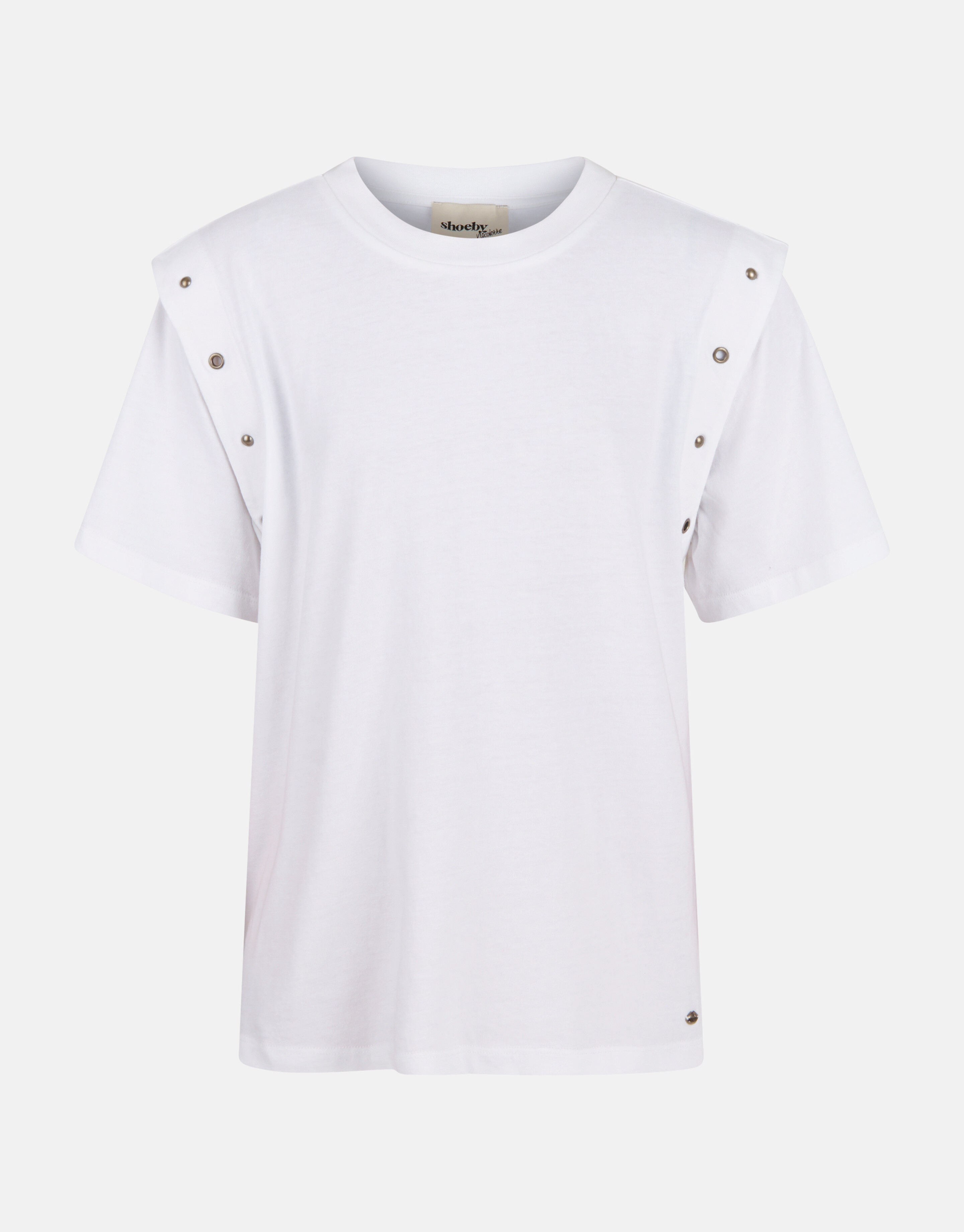 Ösen-T-Shirt Weiß SHOEBY GIRLS