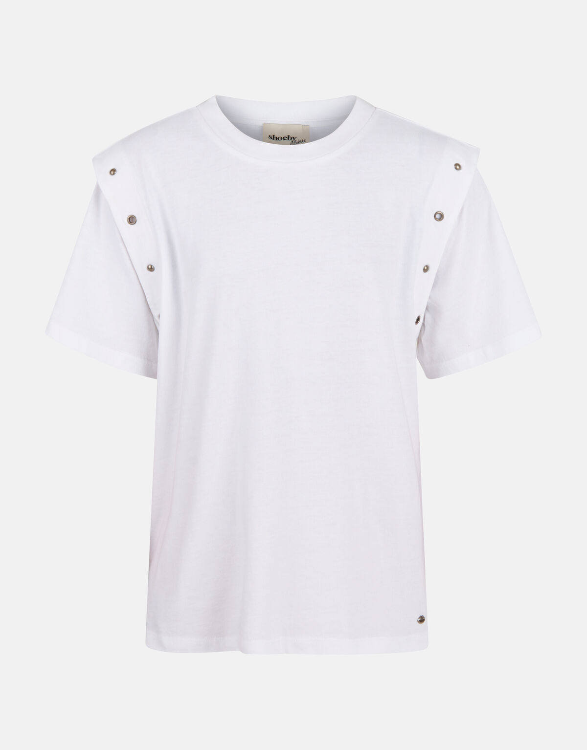 Ösen-T-Shirt Weiß SHOEBY GIRLS