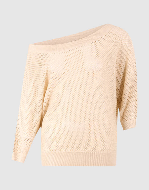 Glitzer Ajour Pullover Sand SHOEBY WOMEN