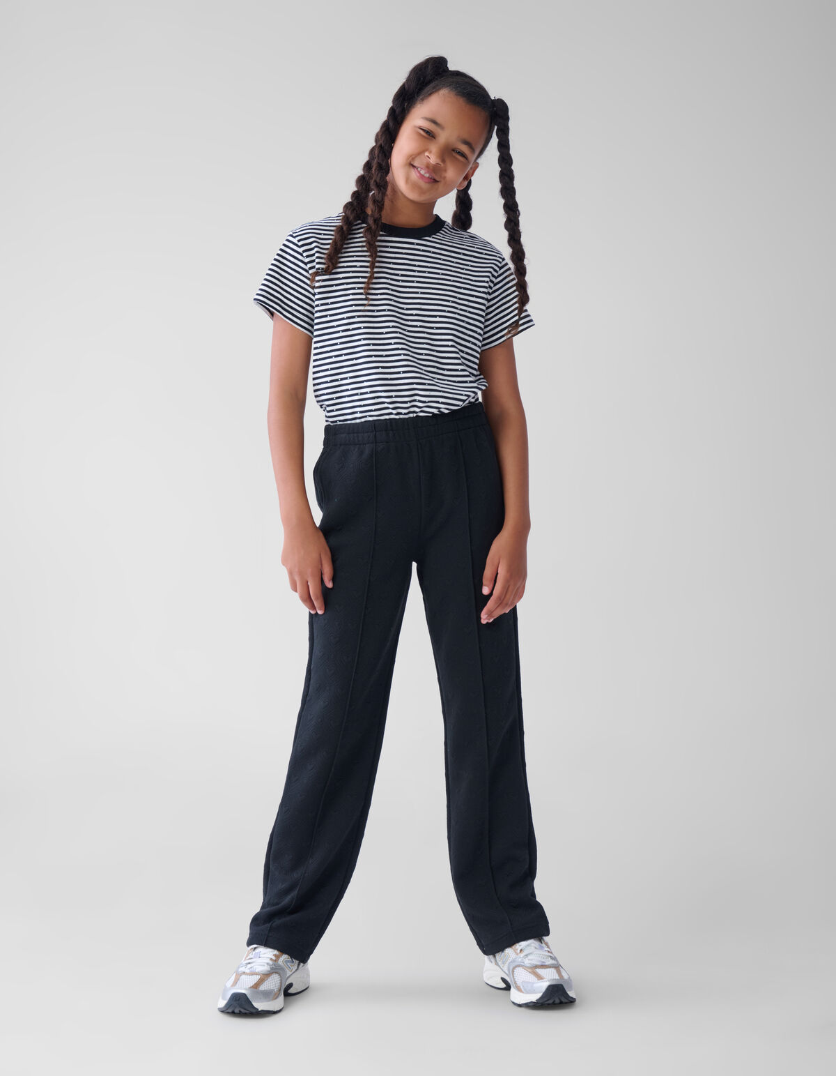 Herz Jacquard Hose Schwarz SHOEBY GIRLS