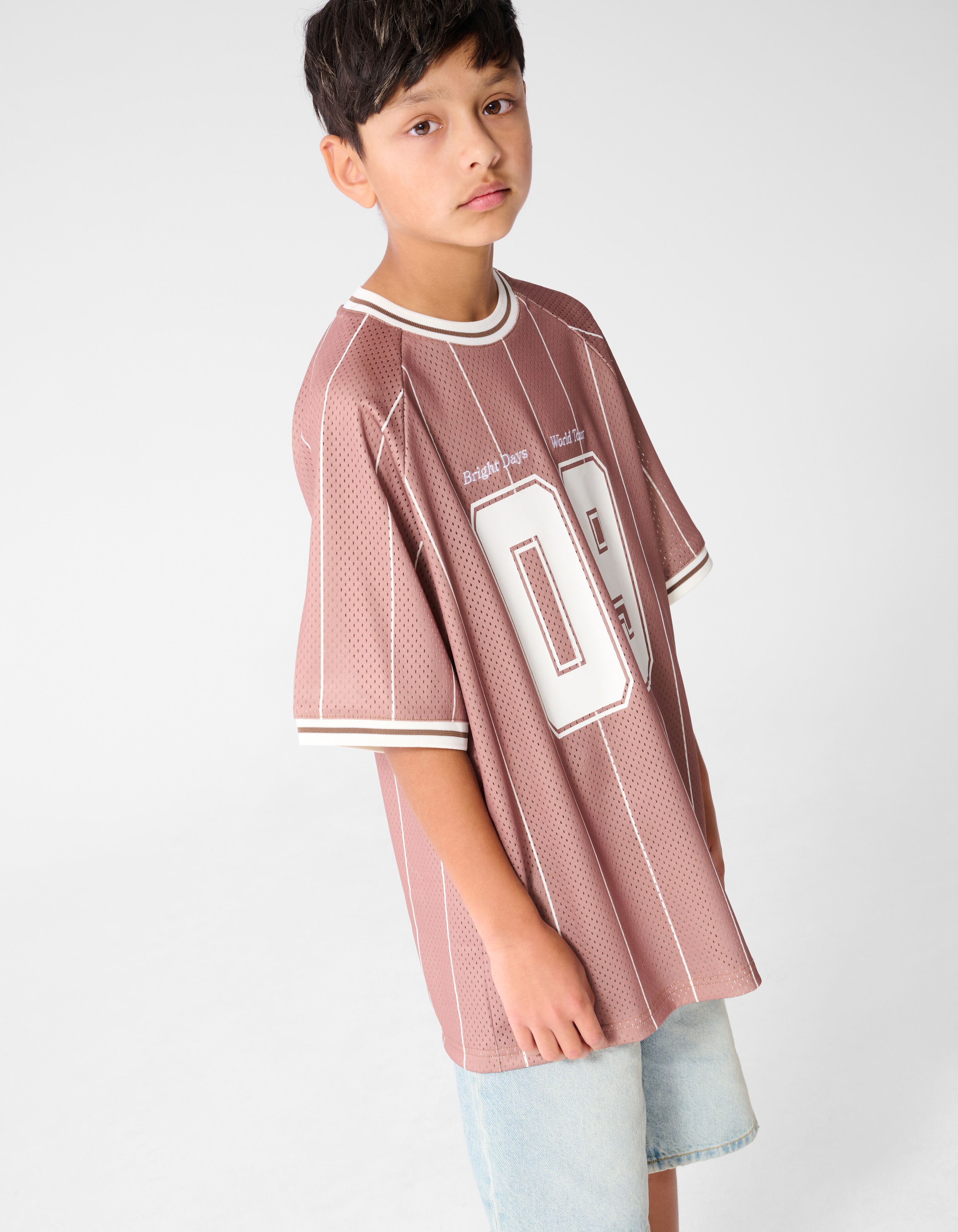 &Uuml;bergro&szlig;es sportliches T-Shirt in Braun SHOEBY BOYS