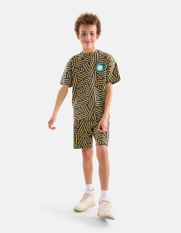 Geometrisches T-shirt Sand SHOEBY BOYS
