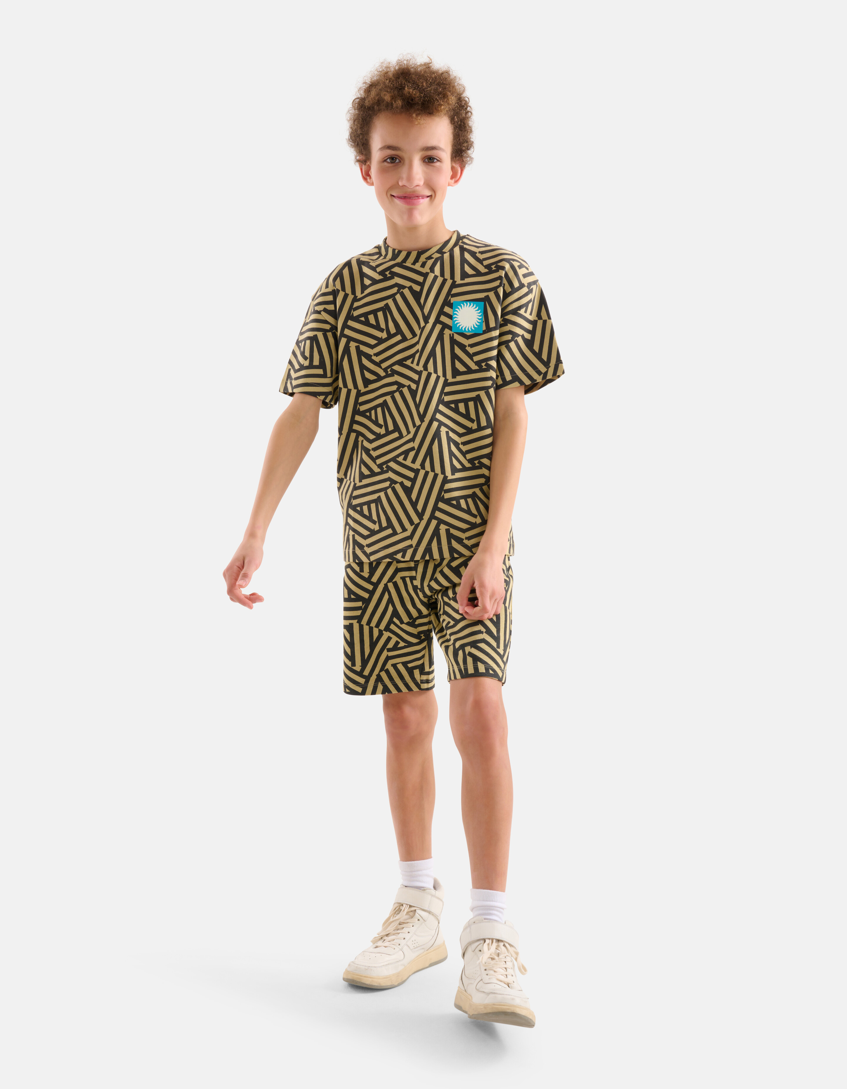 Geometrisches T-shirt Sand SHOEBY BOYS