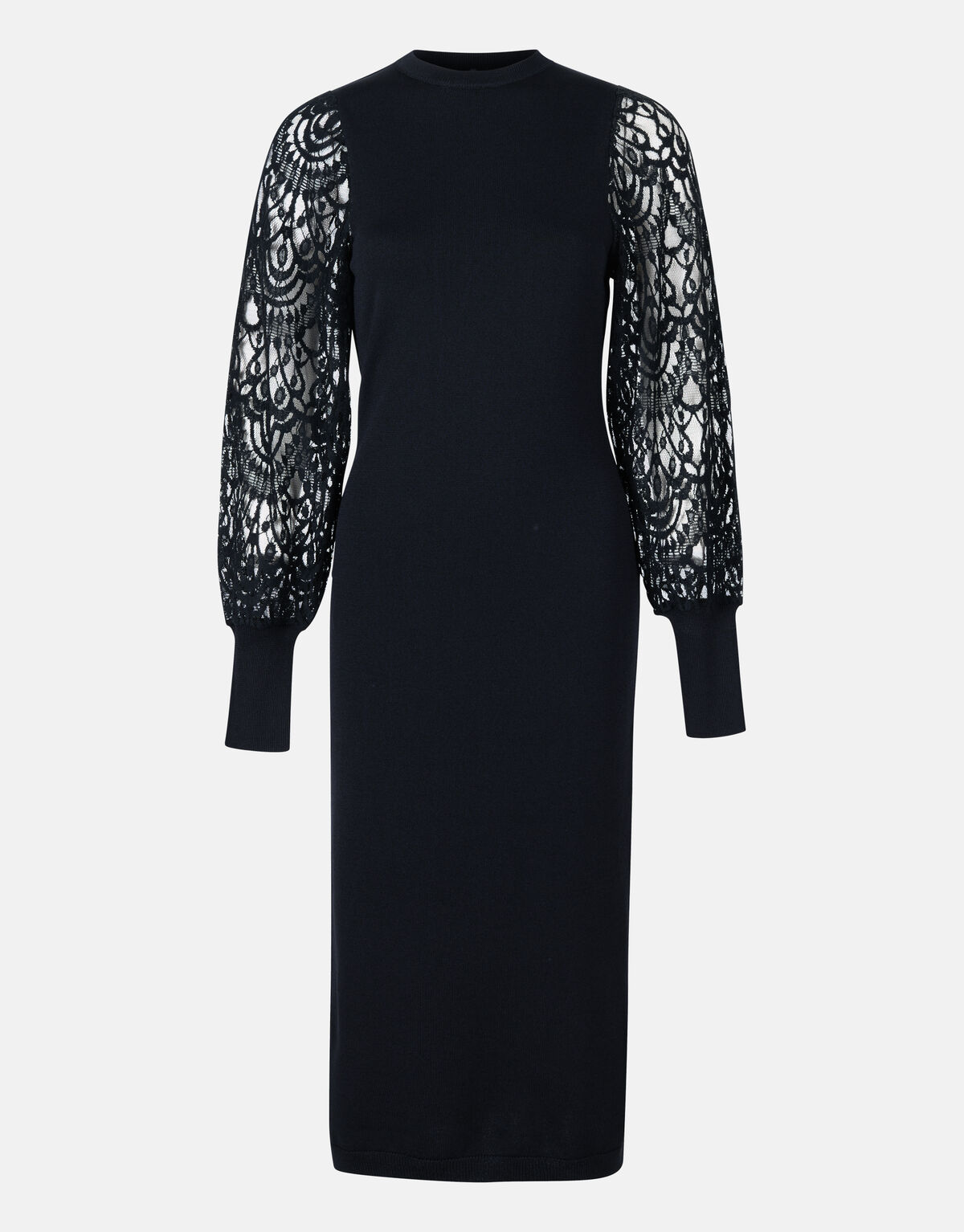 Kleid mit Spitzenärmeln Schwarz SHOEBY WOMEN