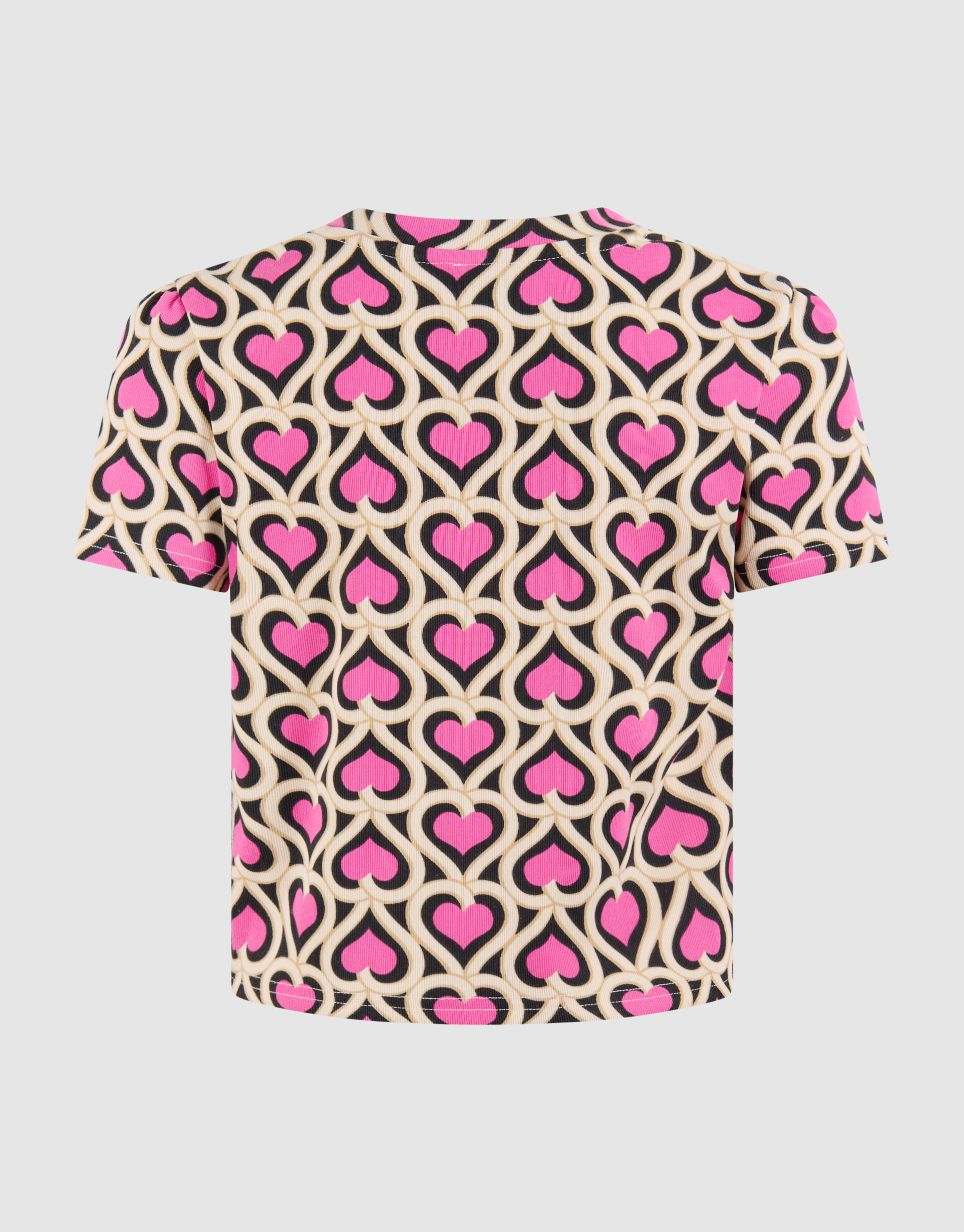 Rippen-Top mit Herzmotiv Rosa SHOEBY GIRLS