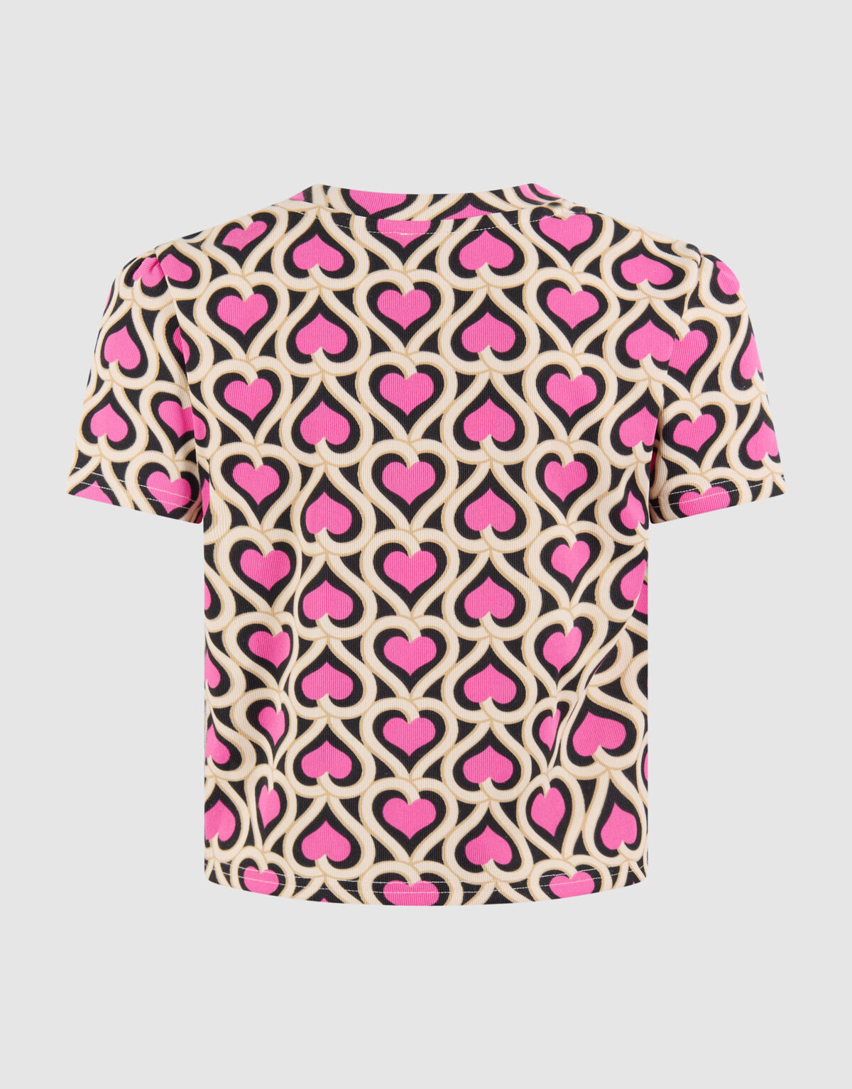 Rippen-Top mit Herzmotiv Rosa SHOEBY GIRLS